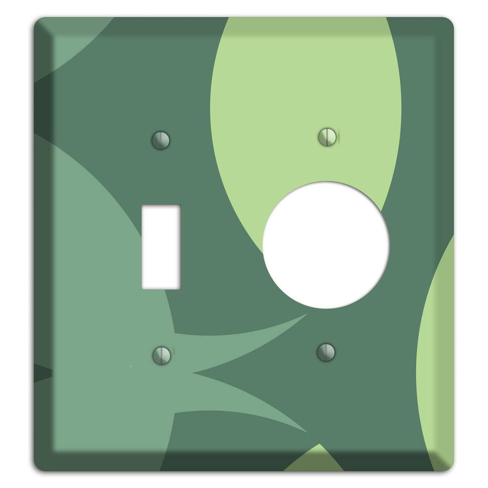 Green Abstract Toggle / Receptacle Wallplate