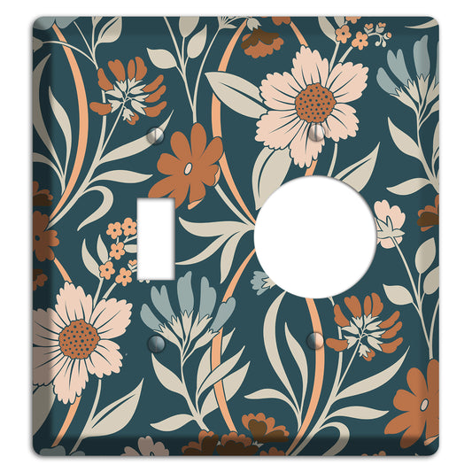 Summer Floral 1 Toggle / Receptacle Wallplate
