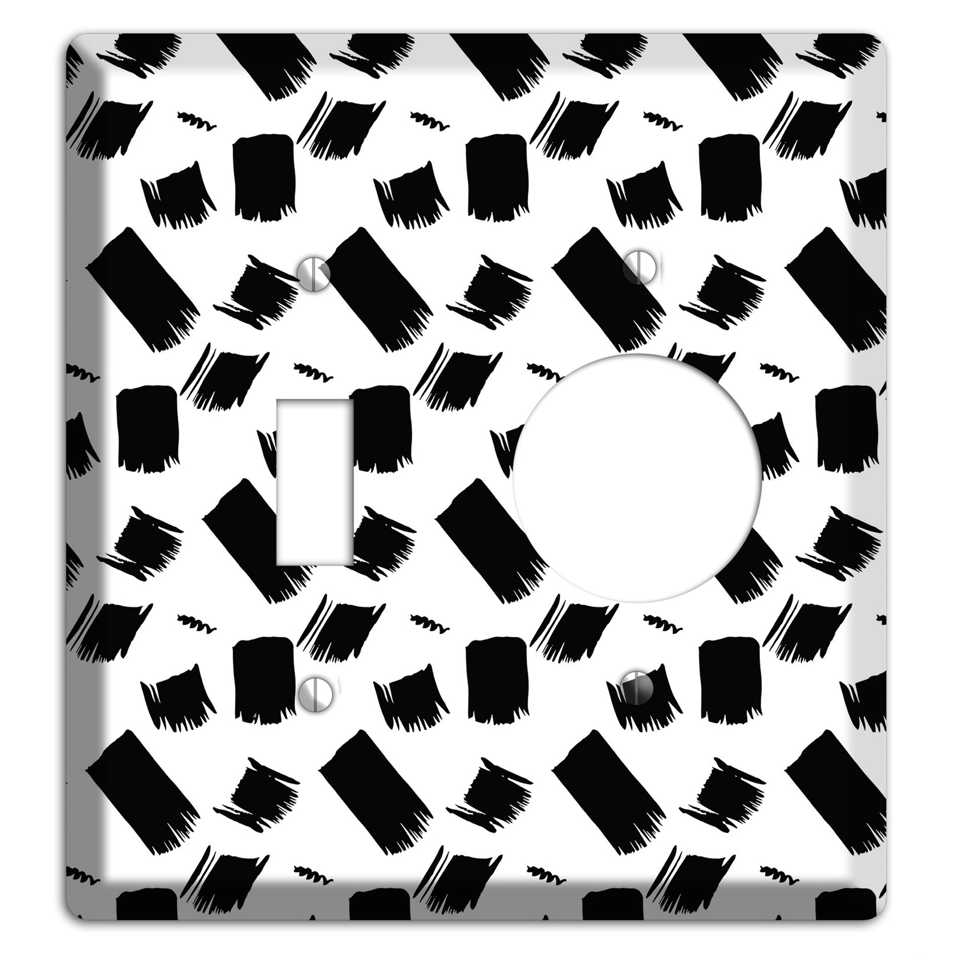 Ink Brushstrokes 8 Toggle / Receptacle Wallplate