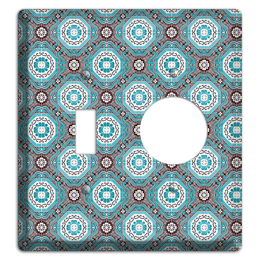 Tavira Tiles 2 Toggle / Receptacle Wallplate