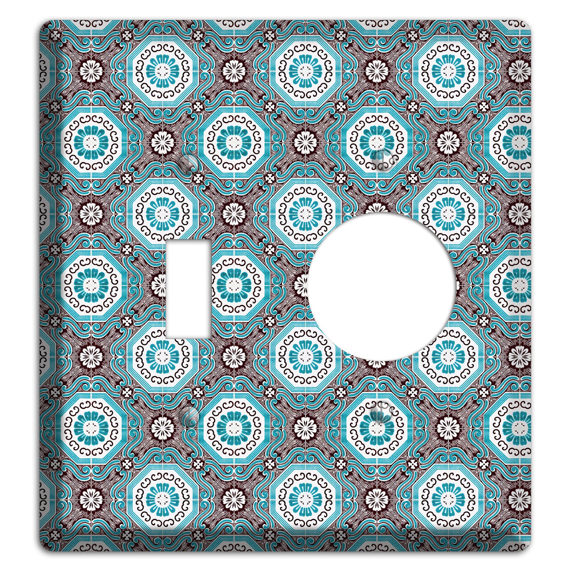 Tavira Tiles 2 Toggle / Receptacle Wallplate