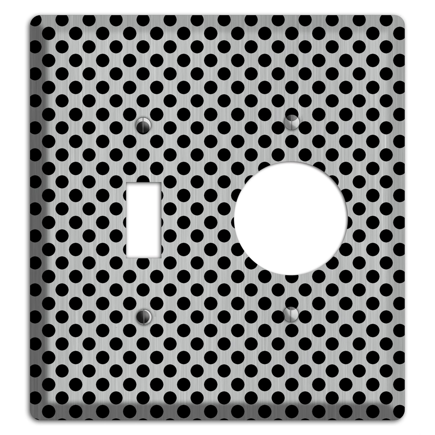 Packed Small Polka Dots Stainless Toggle / Receptacle Wallplate