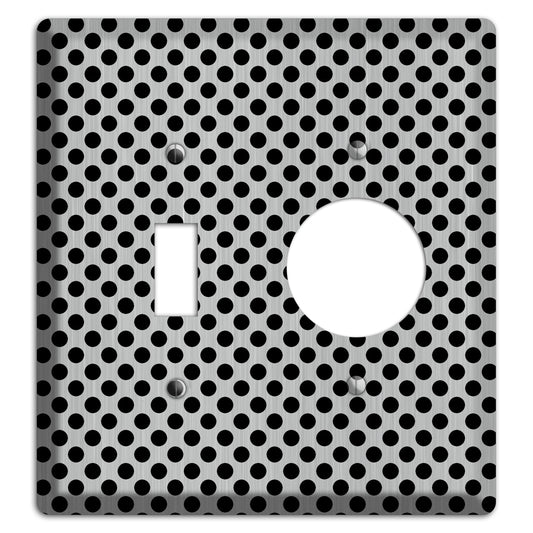 Packed Small Polka Dots Stainless Toggle / Receptacle Wallplate