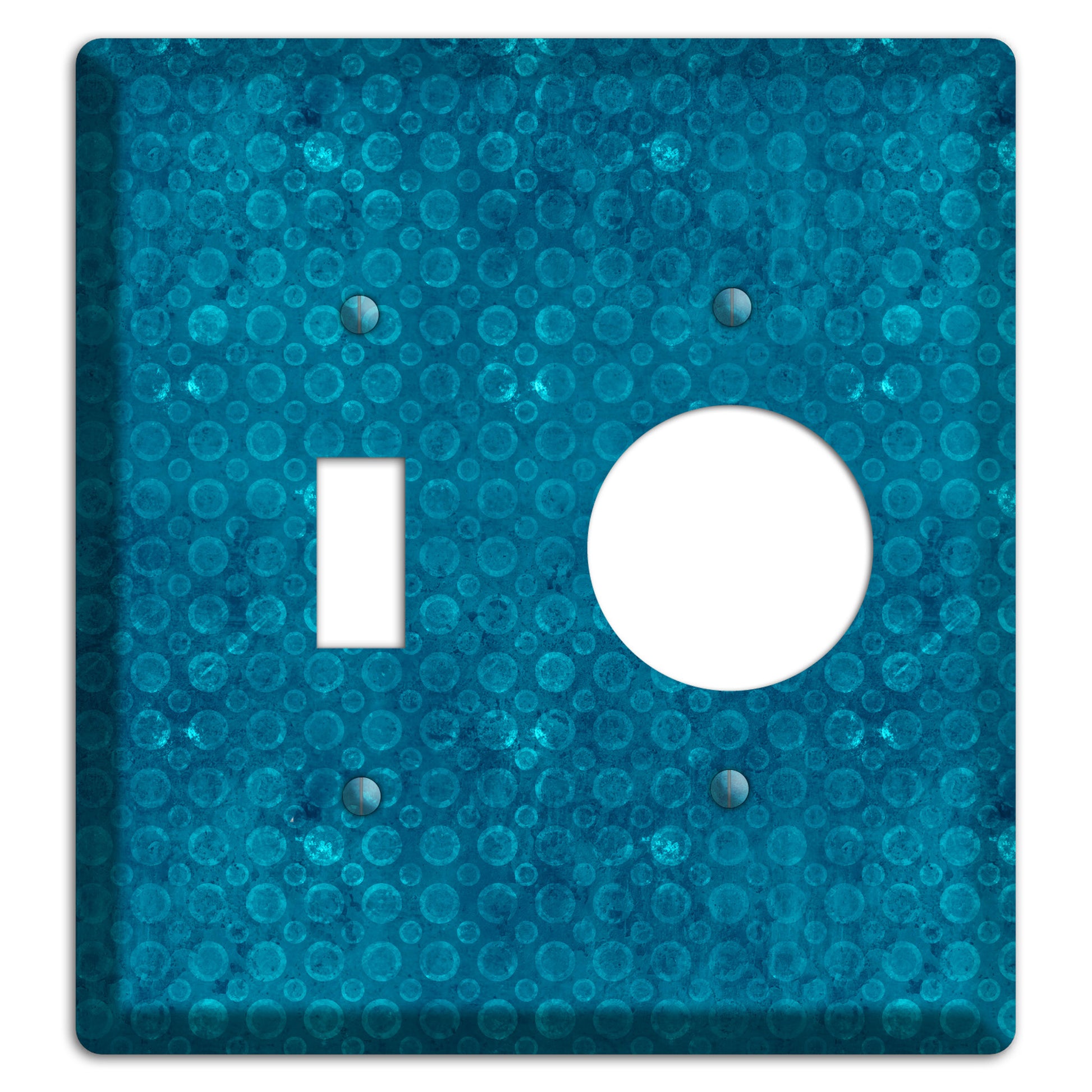 Turquoise Circles Toggle / Receptacle Wallplate
