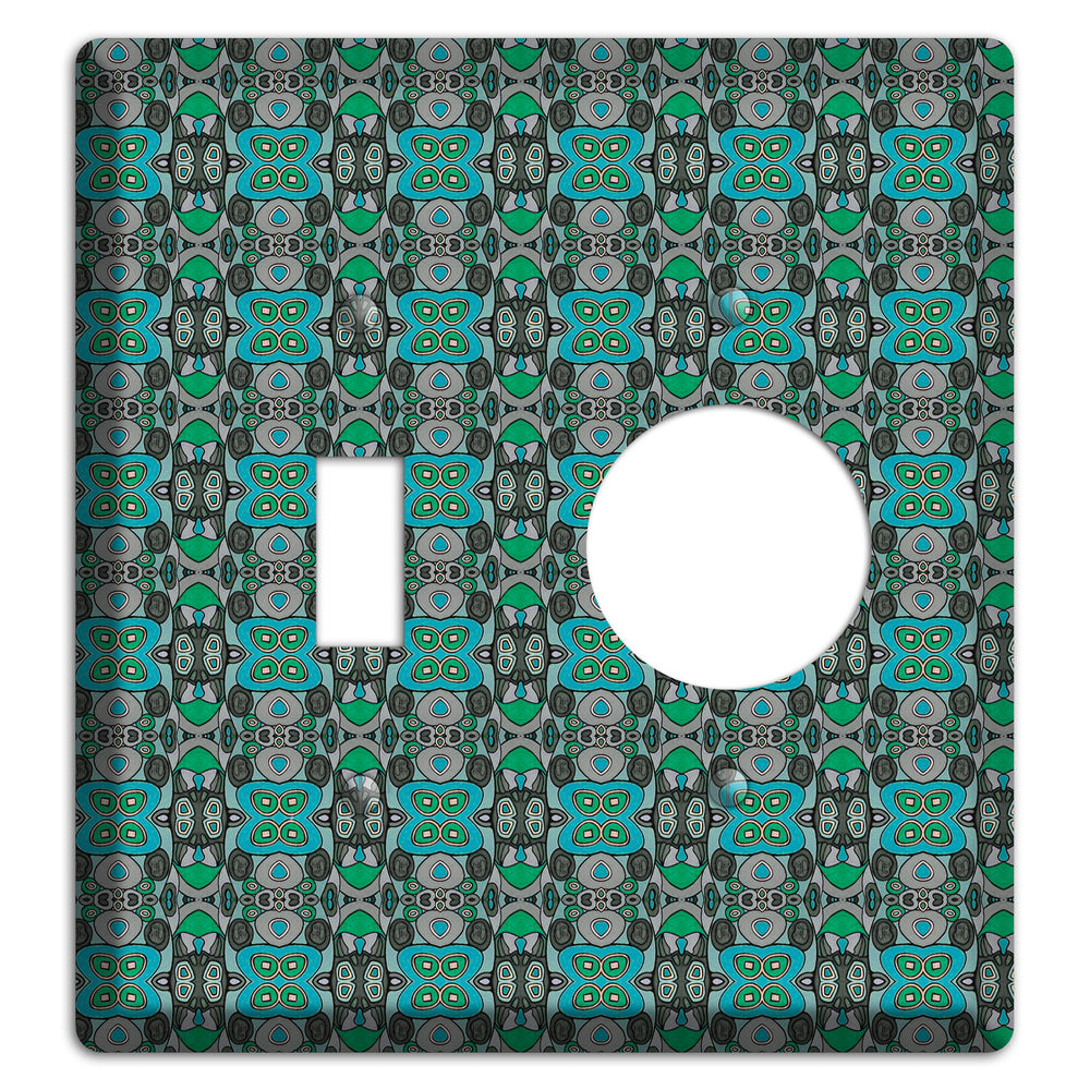 Green Tapestry Toggle / Receptacle Wallplate