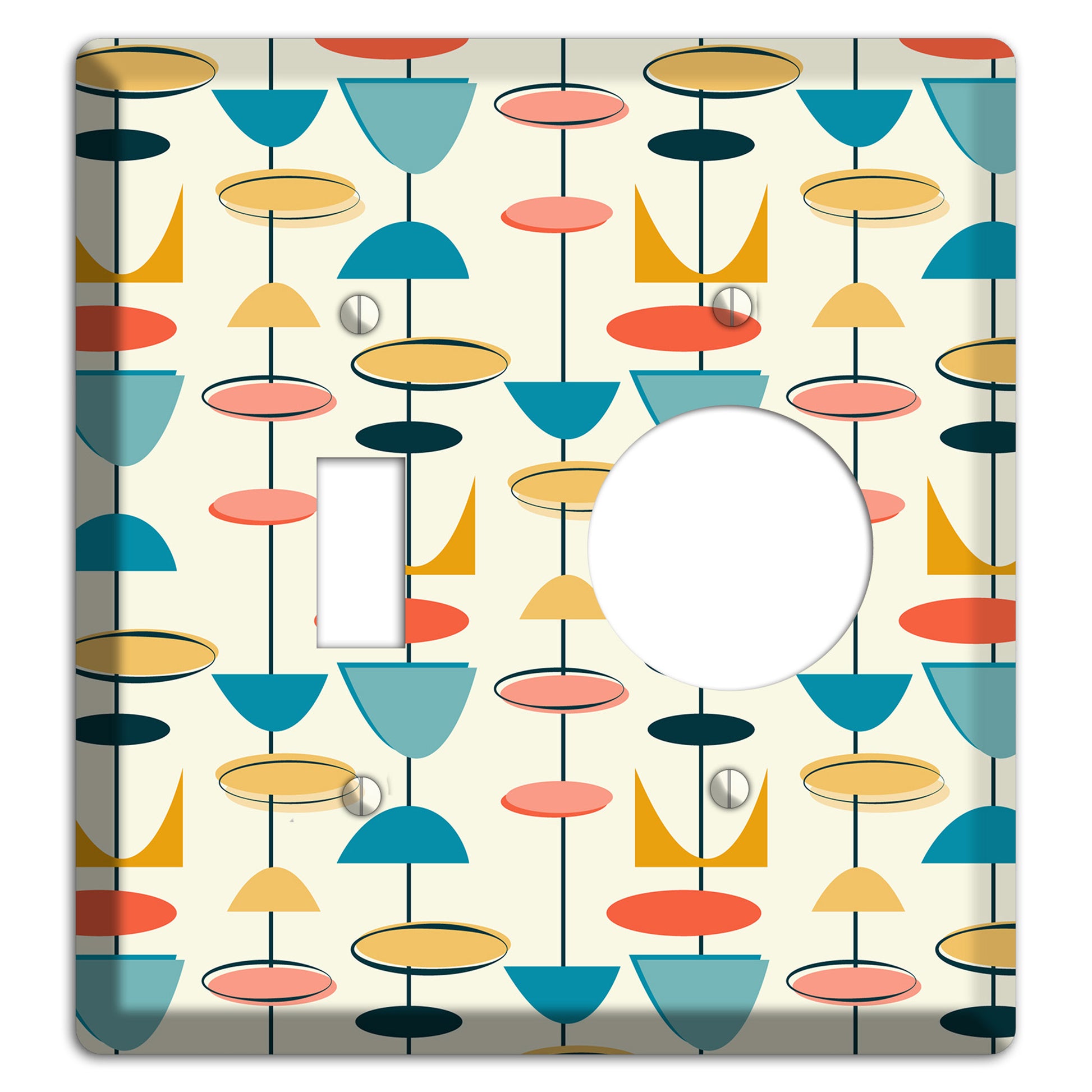 Retro Shapes Toggle / Receptacle Wallplate