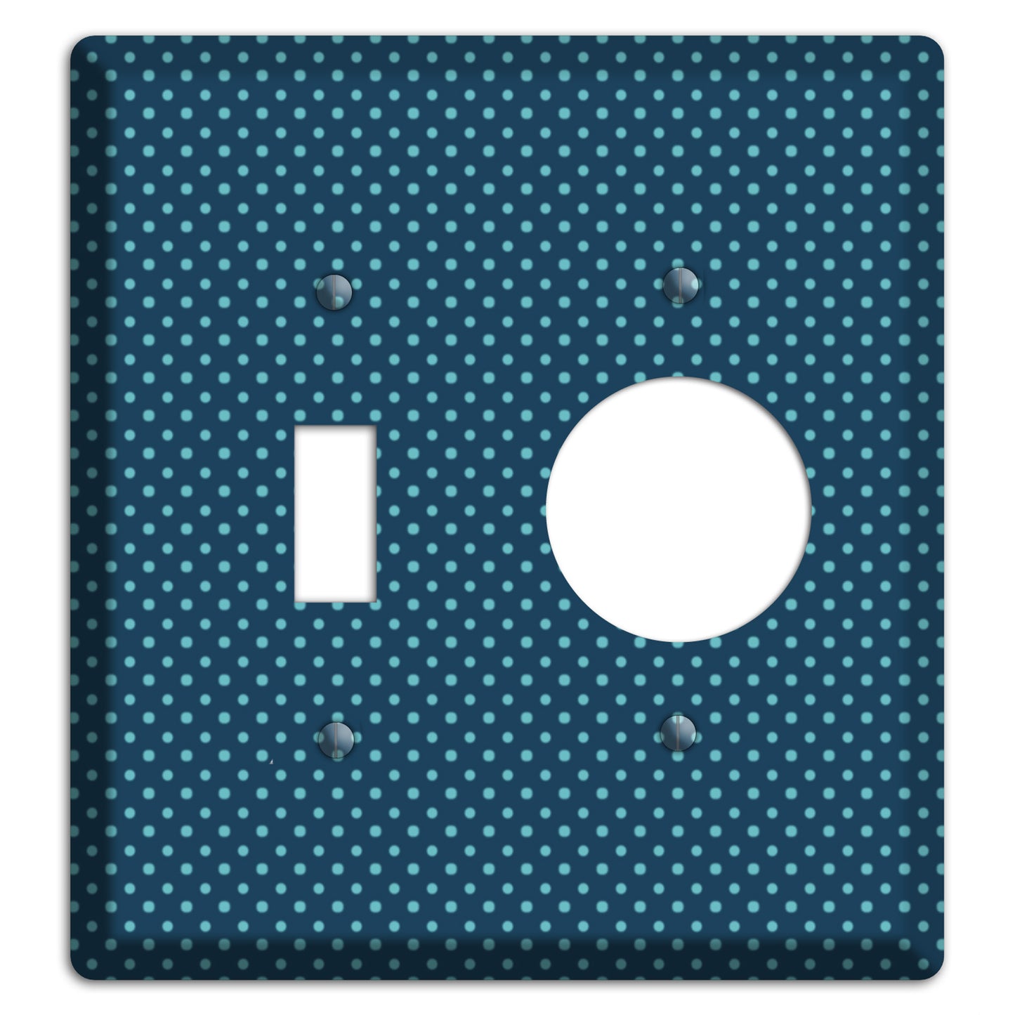 Multi Blue Tiny Polka Dots Toggle / Receptacle Wallplate
