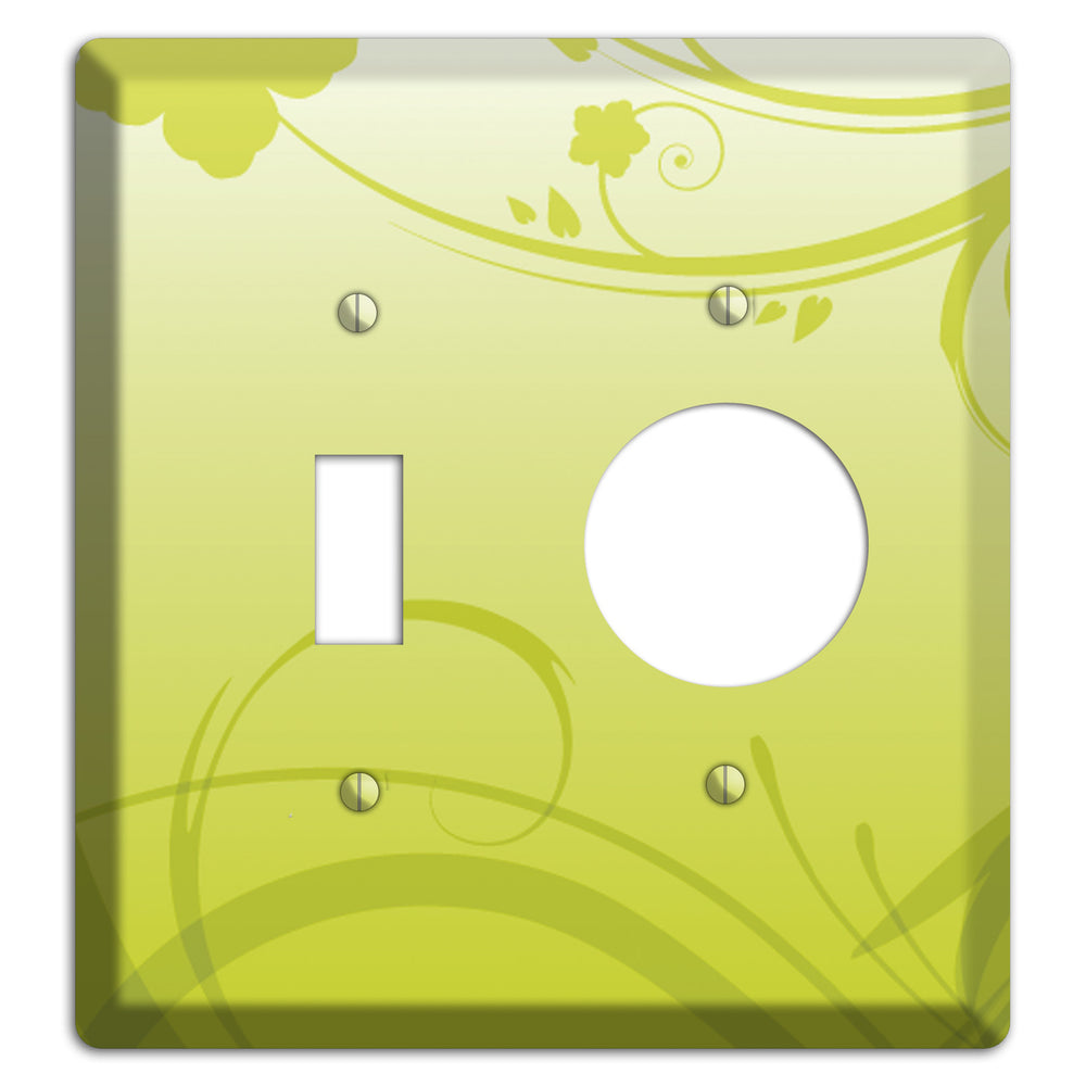 Green Swirls Toggle / Receptacle Wallplate