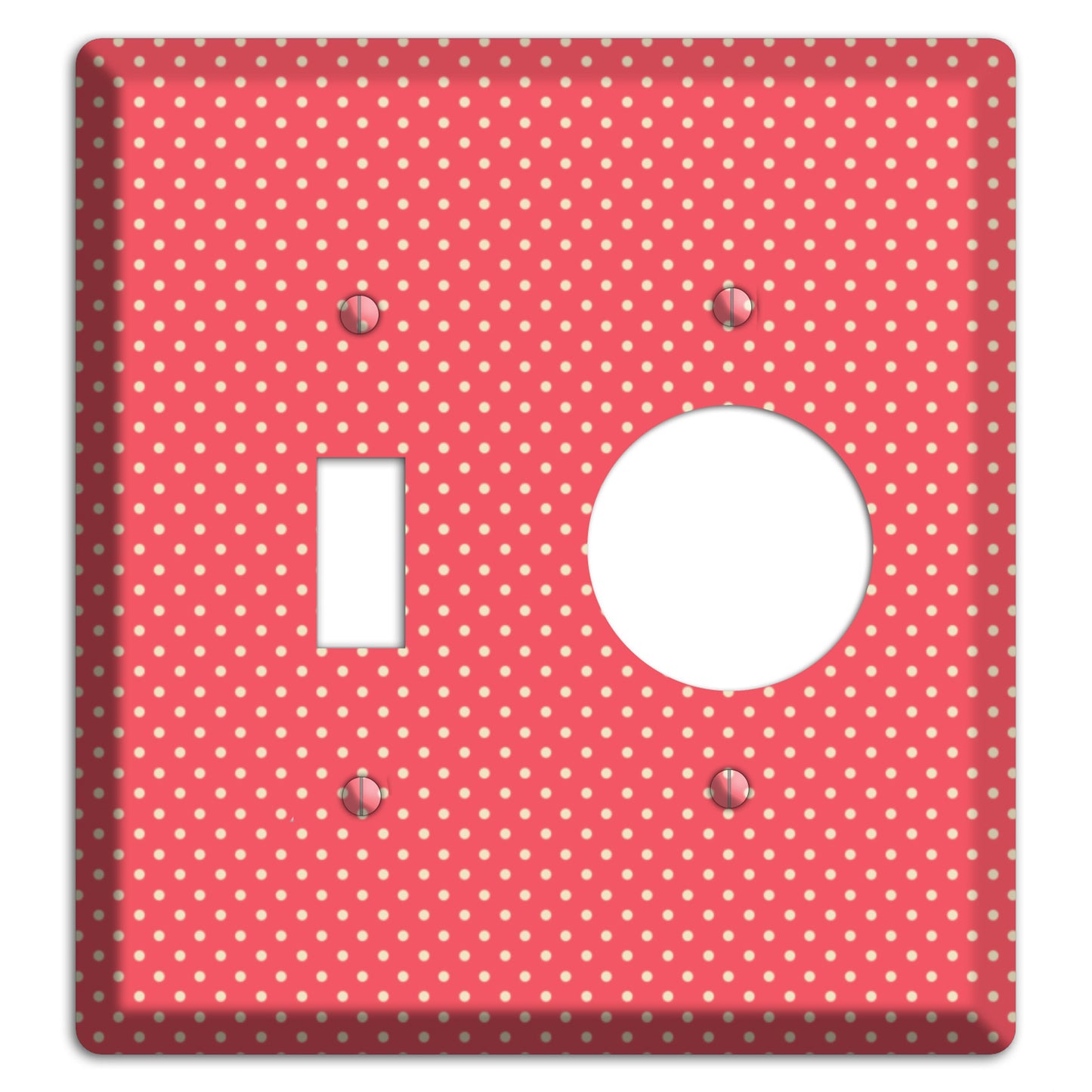 Multi Pink Tiny Polka Dots Toggle / Receptacle Wallplate