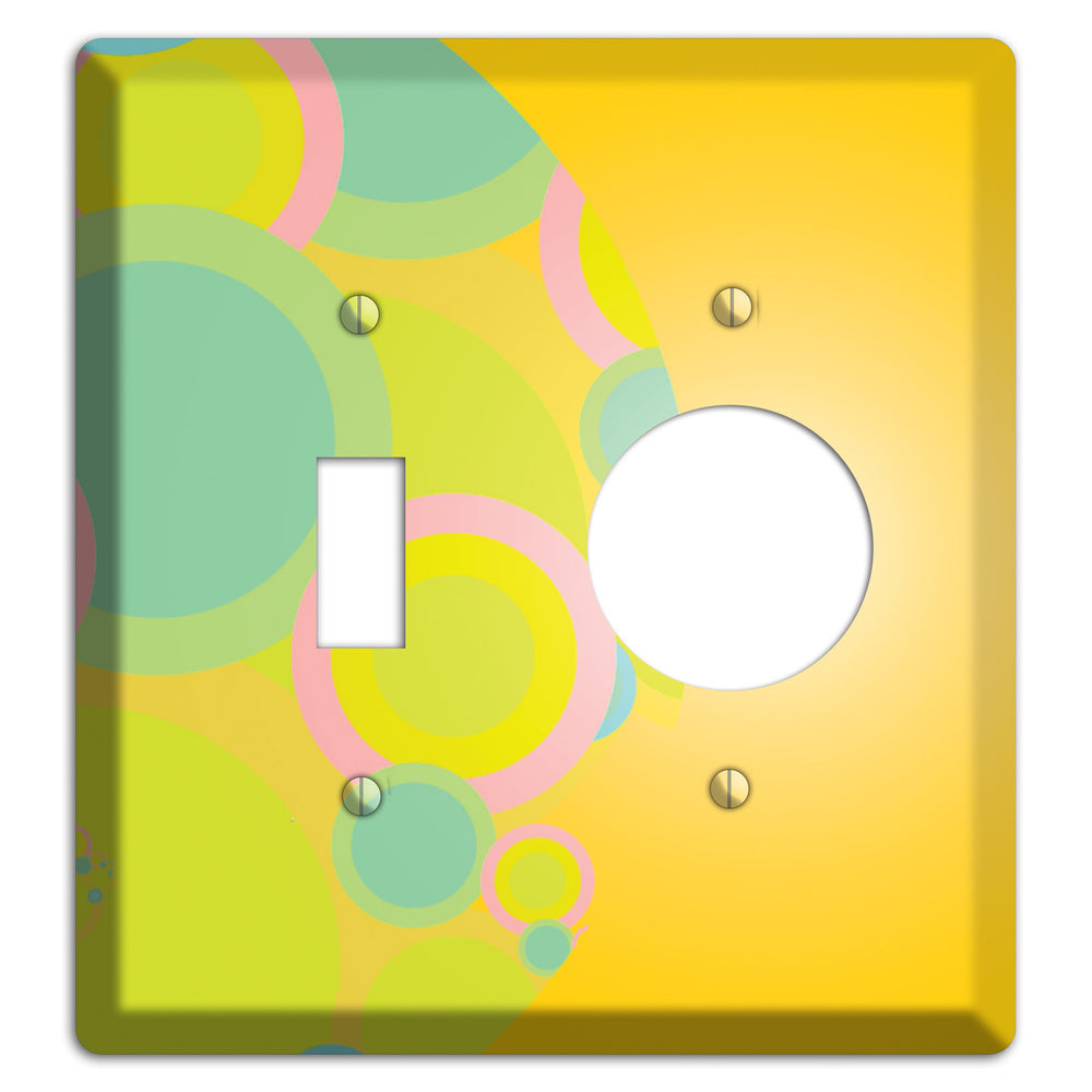 Yellow Circles Toggle / Receptacle Wallplate