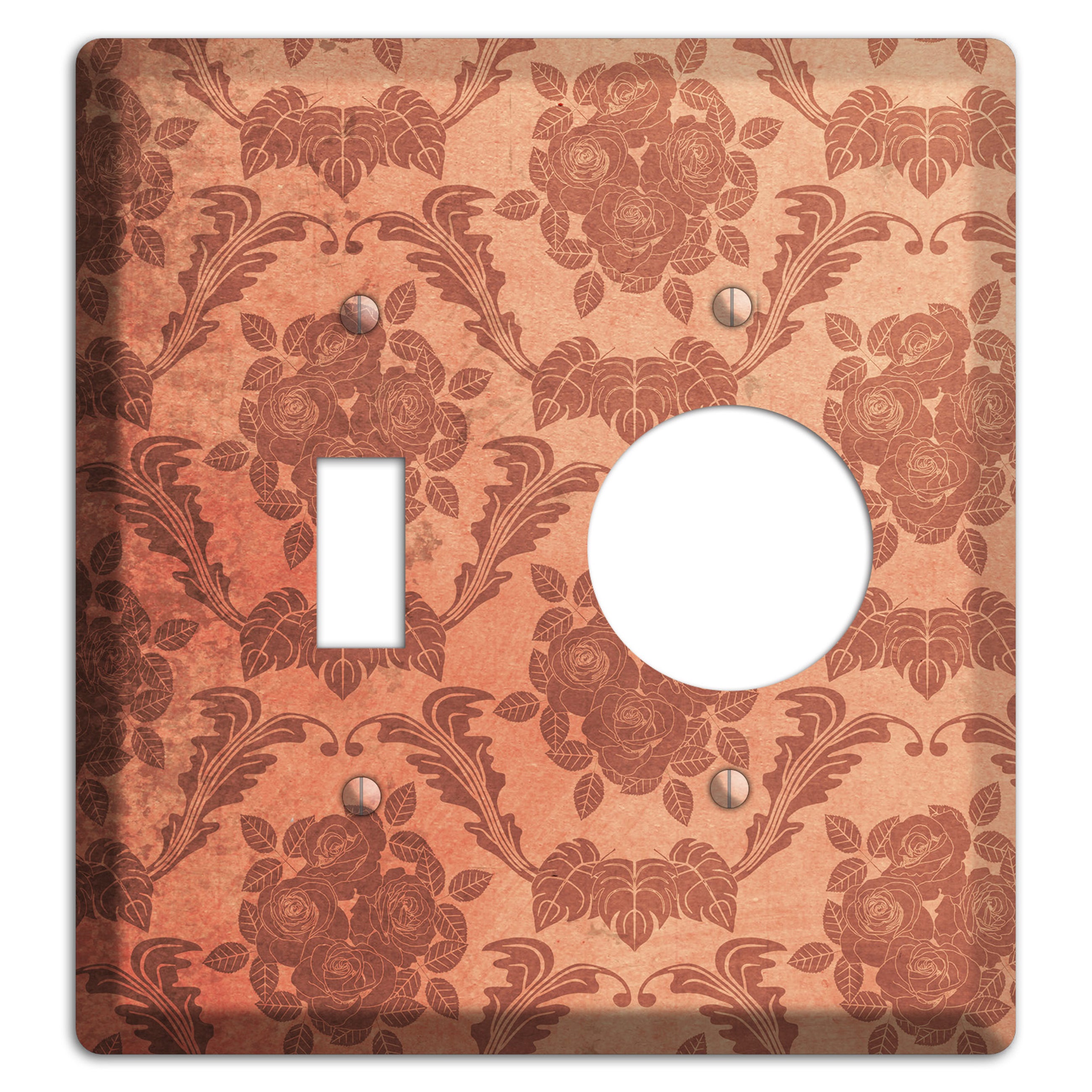 Contessa Vintage Rose Damask Toggle / Receptacle Wallplate