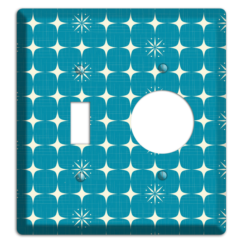Blue Atomic Toggle / Receptacle Wallplate