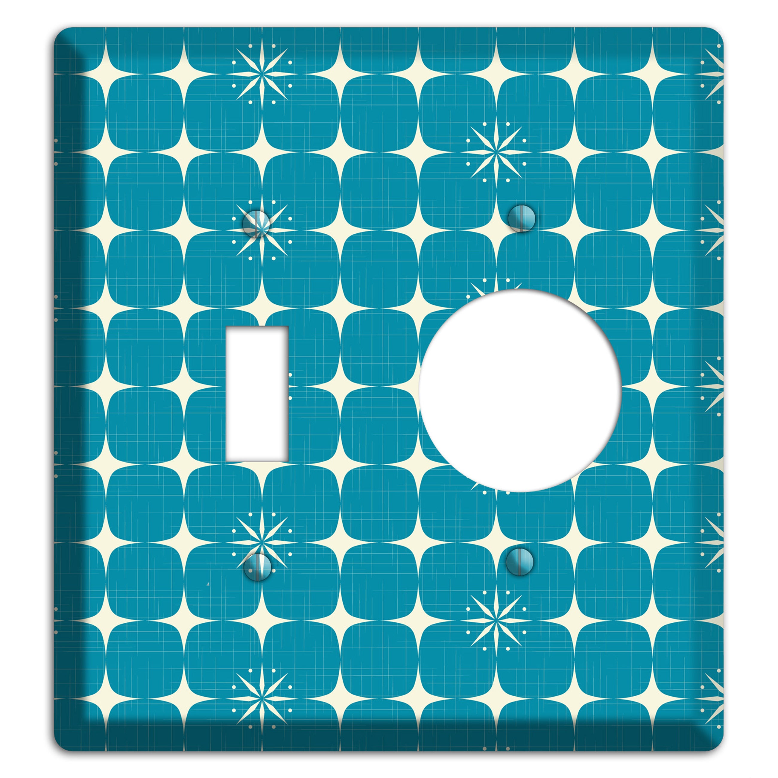 Blue Atomic Toggle / Receptacle Wallplate