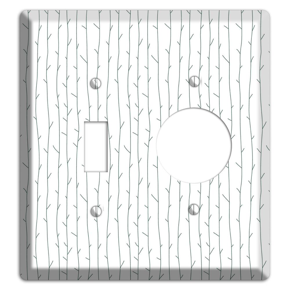 Leaves Style D Toggle / Receptacle Wallplate