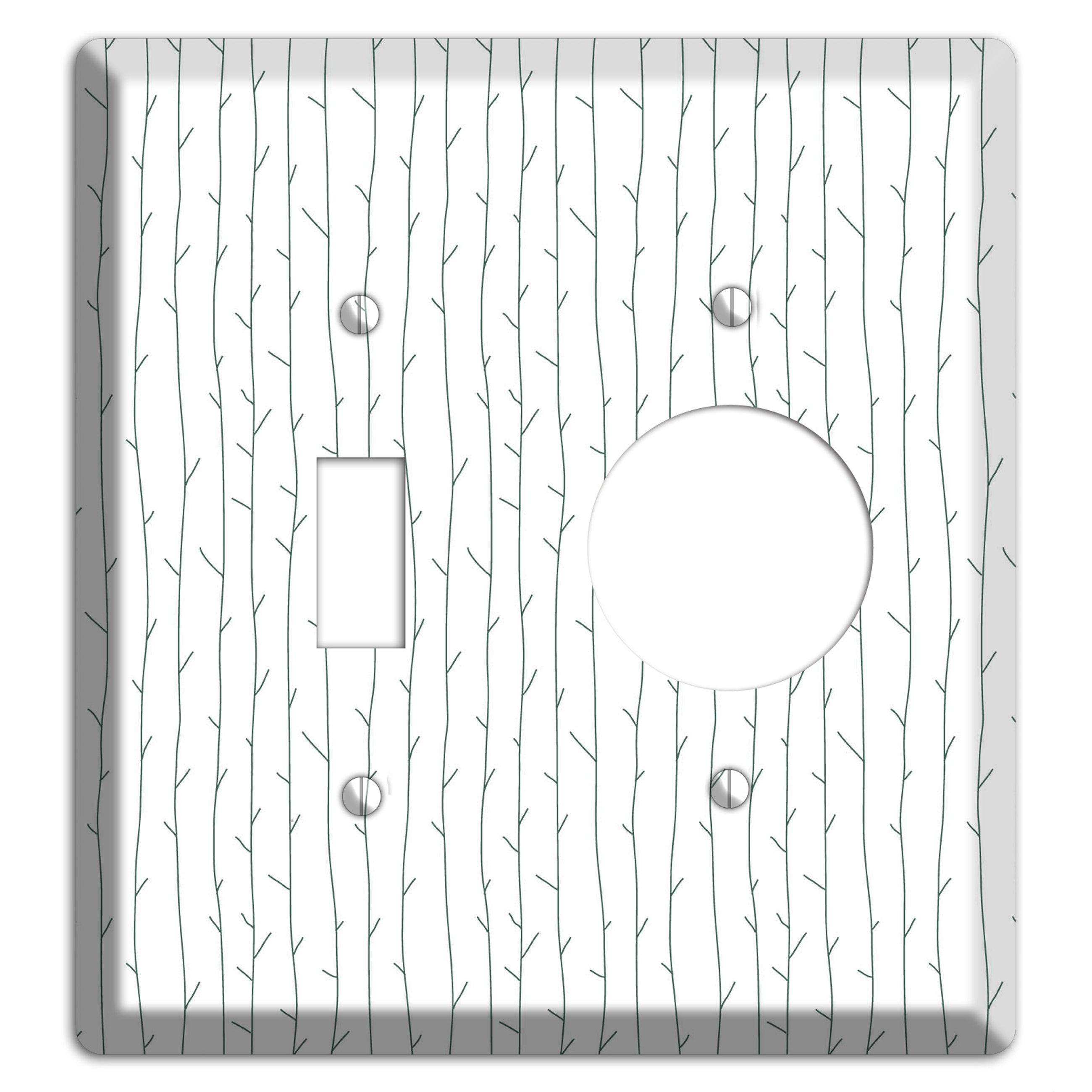 Leaves Style D Toggle / Receptacle Wallplate