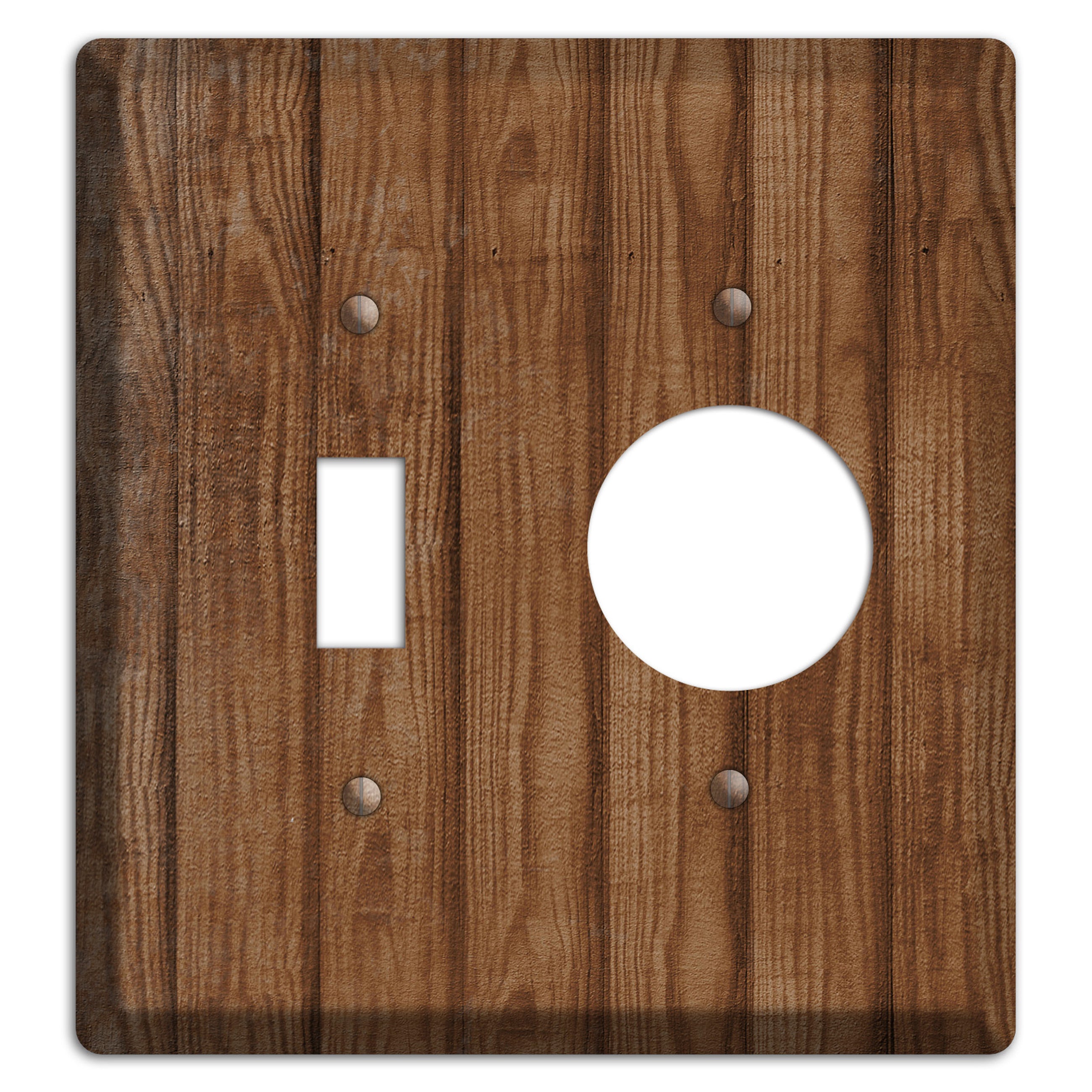 Old Copper Weathered Wood Toggle / Receptacle Wallplate