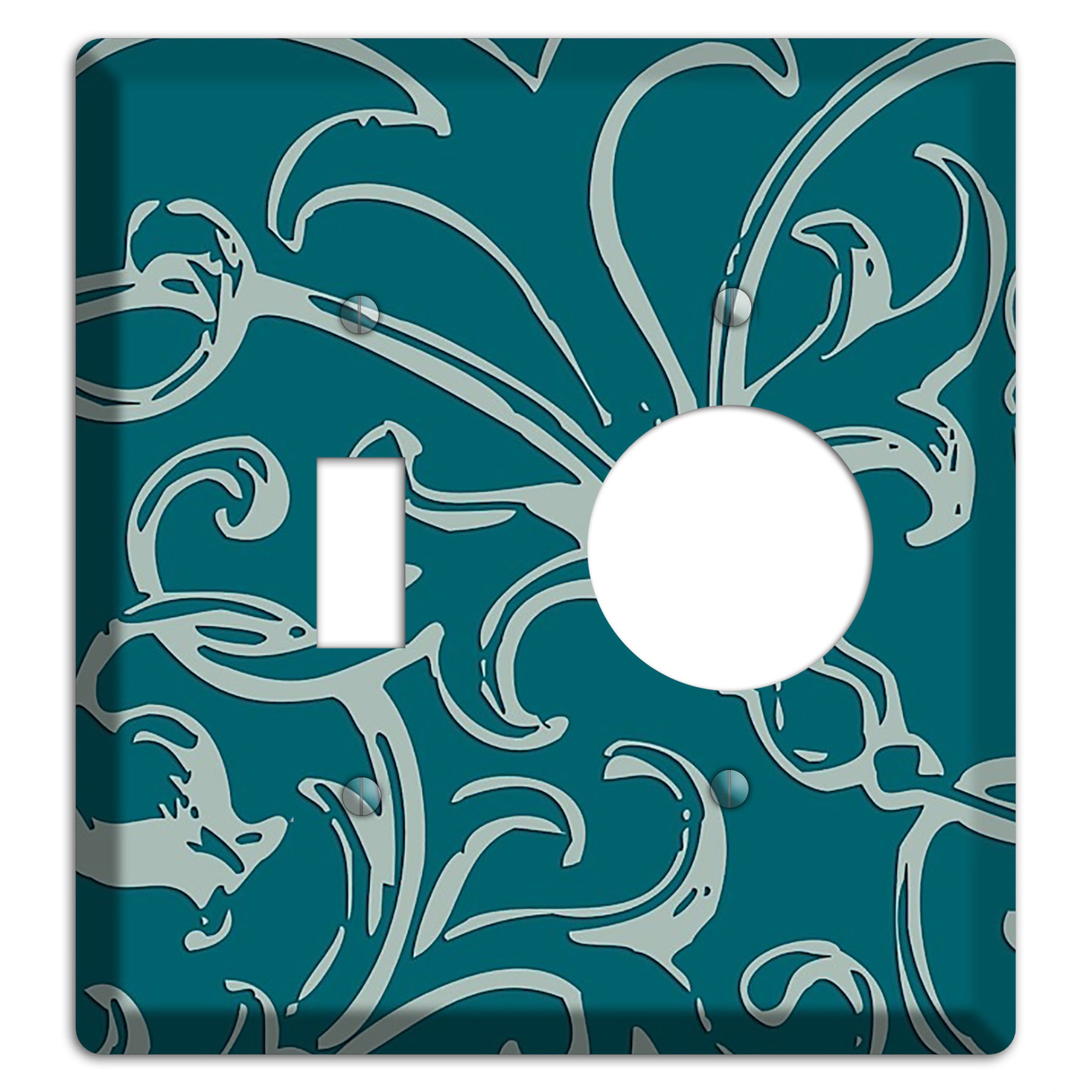 Victorian Teal Toggle / Receptacle Wallplate
