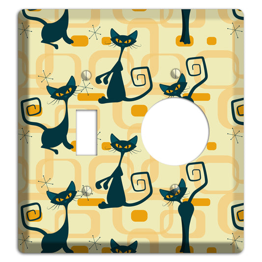 Navy Kitties Toggle / Receptacle Wallplate