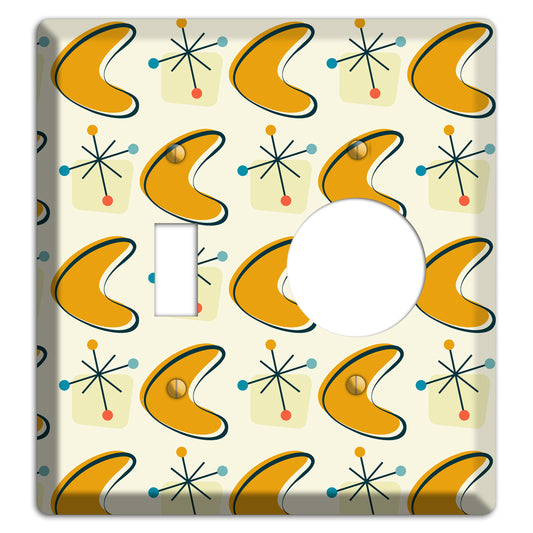 Yellow Boomerang Toggle / Receptacle Wallplate