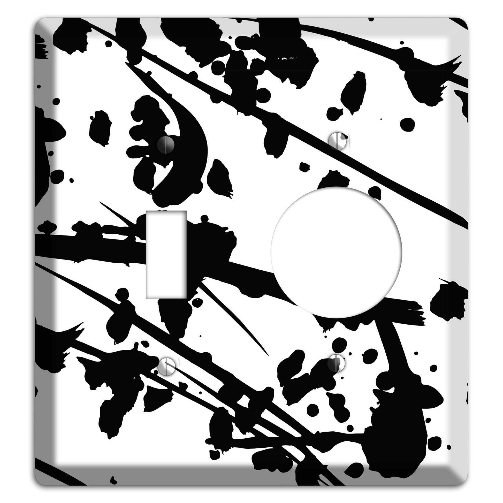 Ink Splash 6 Toggle / Receptacle Wallplate