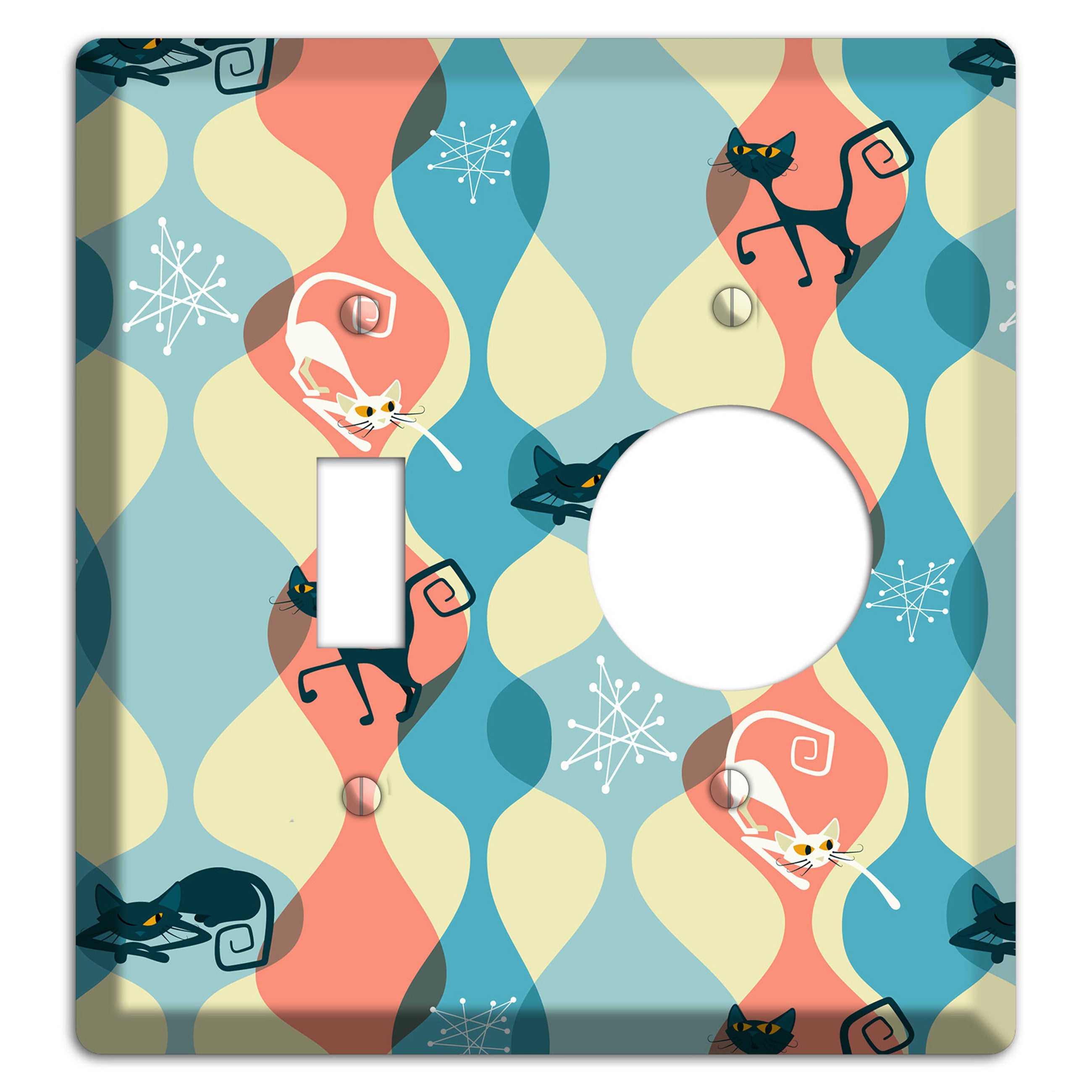 Atomic Kitty Toggle / Receptacle Wallplate