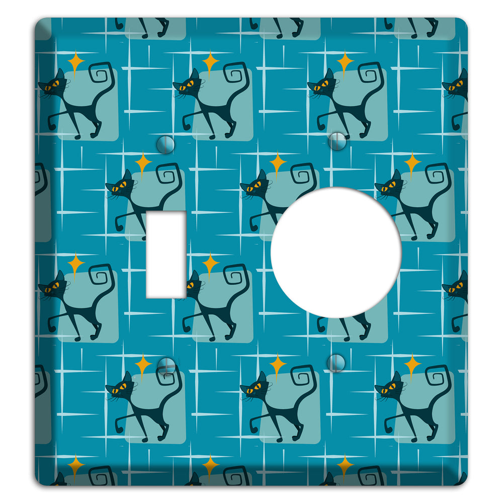 Teal Kitties Toggle / Receptacle Wallplate