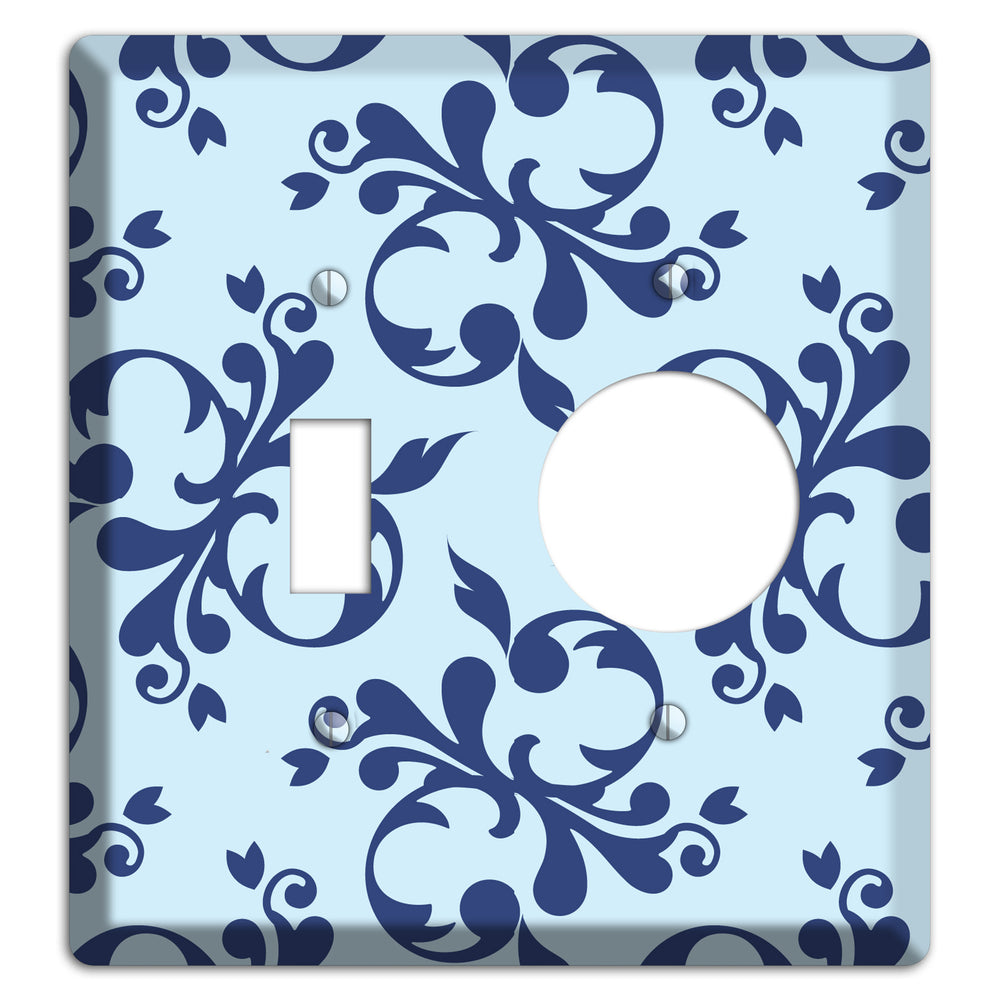 Blue Victorian Toile Toggle / Receptacle Wallplate