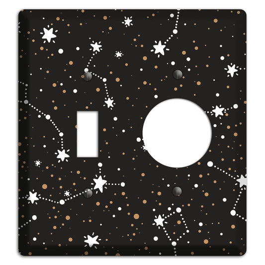 Constellations Black Toggle / Receptacle Wallplate