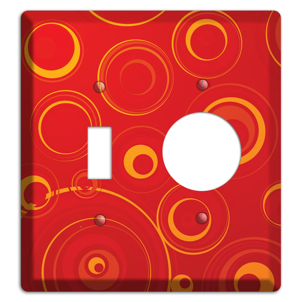 Red Circles Toggle / Receptacle Wallplate