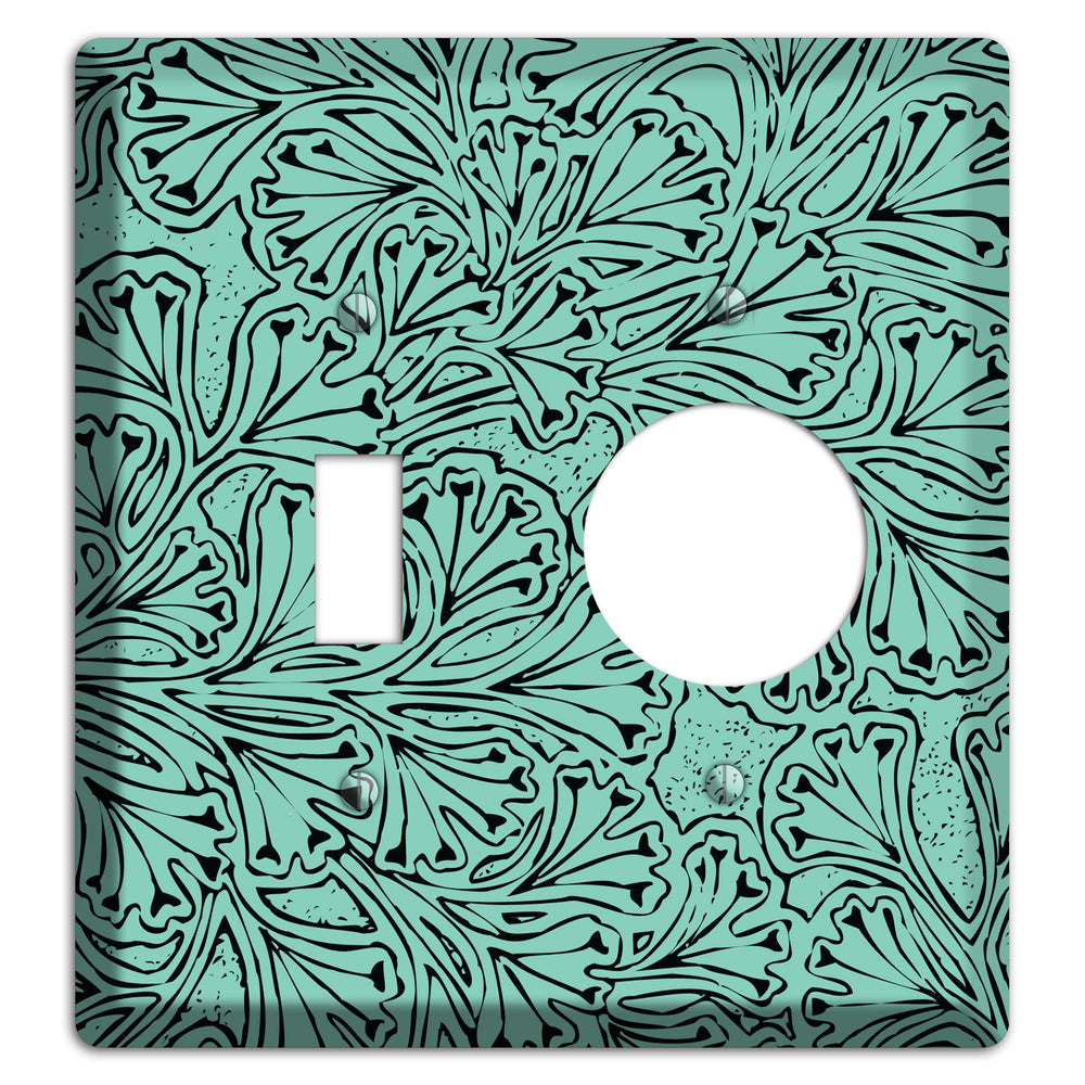 Deco Olive Interlocking Floral Toggle / Receptacle Wallplate