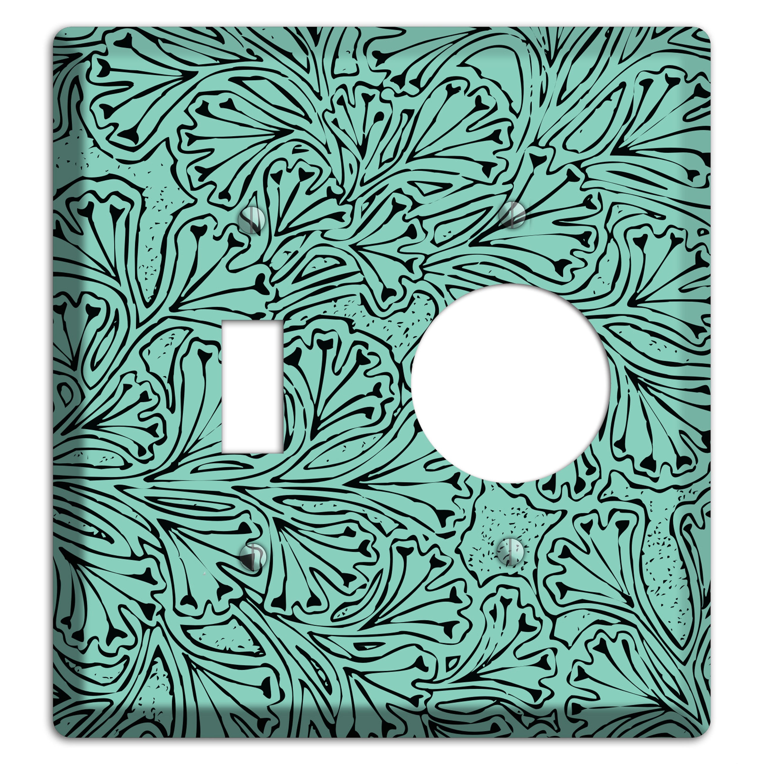 Deco Olive Interlocking Floral Toggle / Receptacle Wallplate