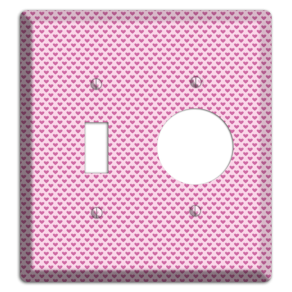Pink Hearts Toggle / Receptacle Wallplate
