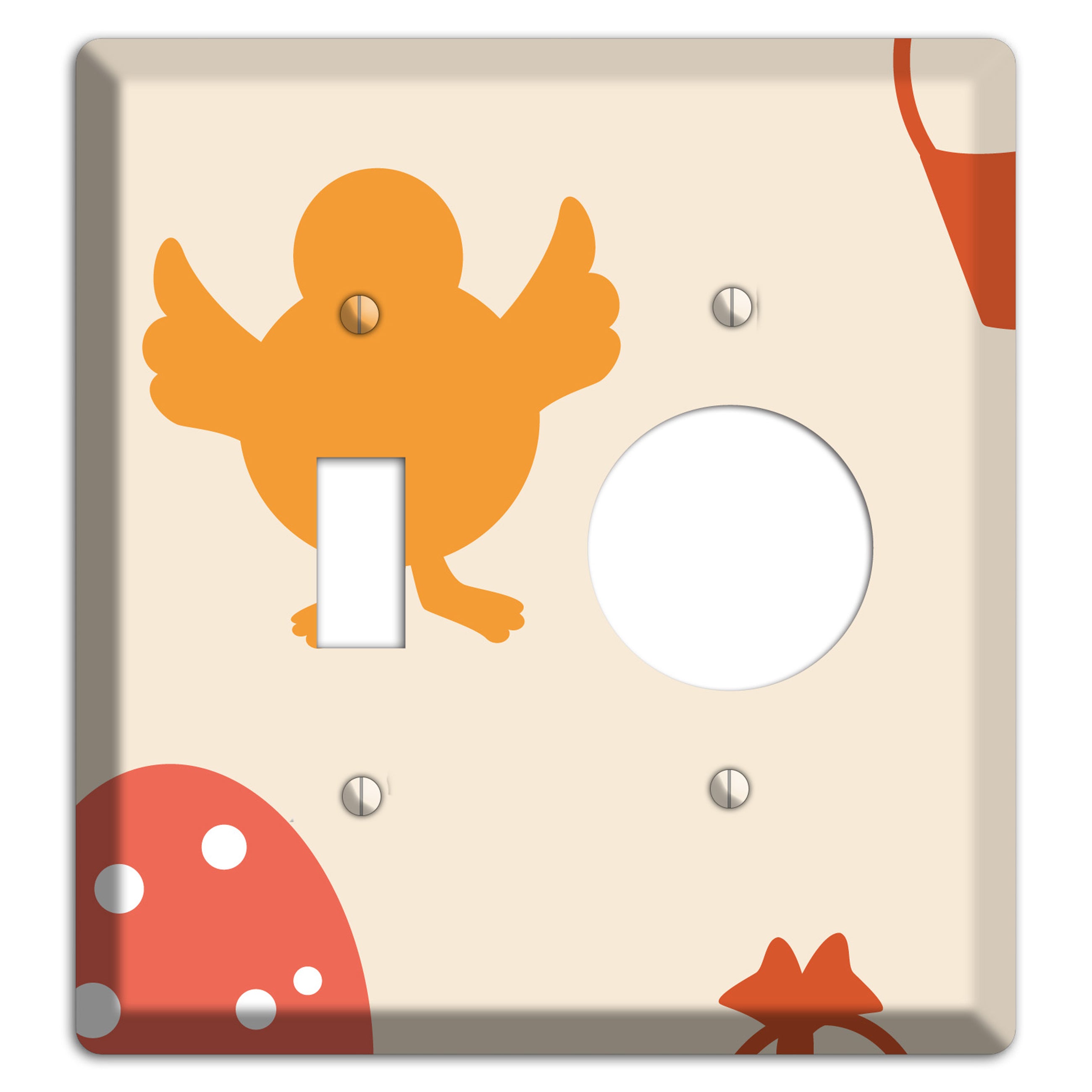 Yellow Chick Toggle / Receptacle Wallplate