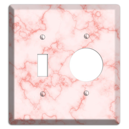 Pink Stained Marble Toggle / Receptacle Wallplate