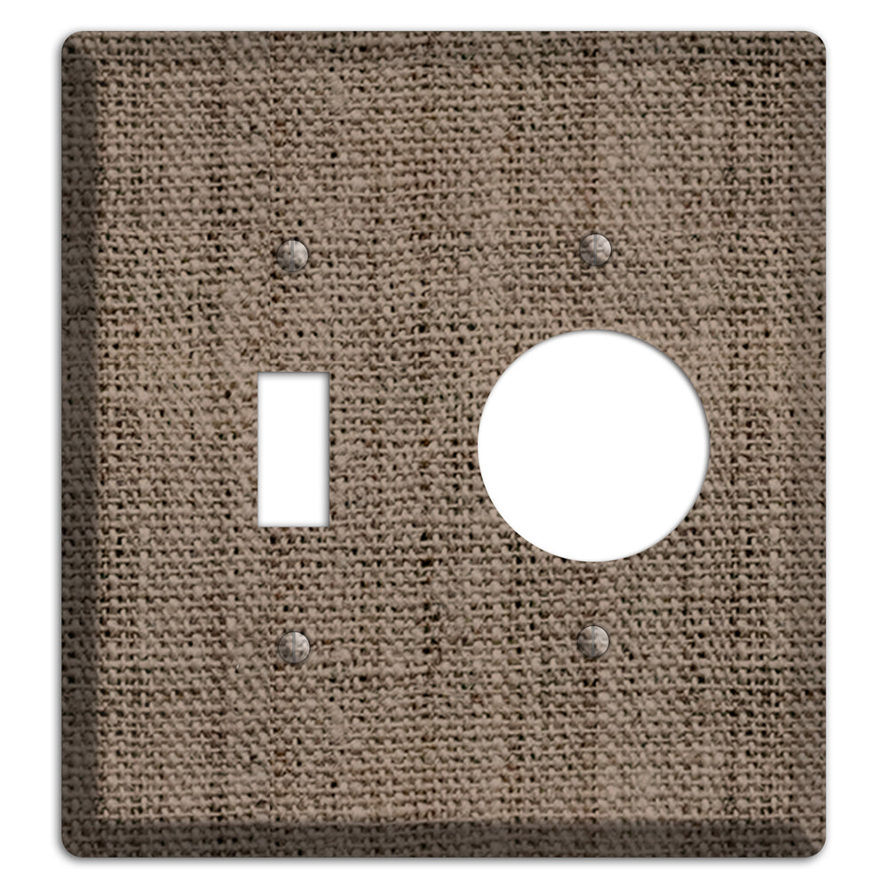 Coffee Burlap Toggle / Receptacle Wallplate
