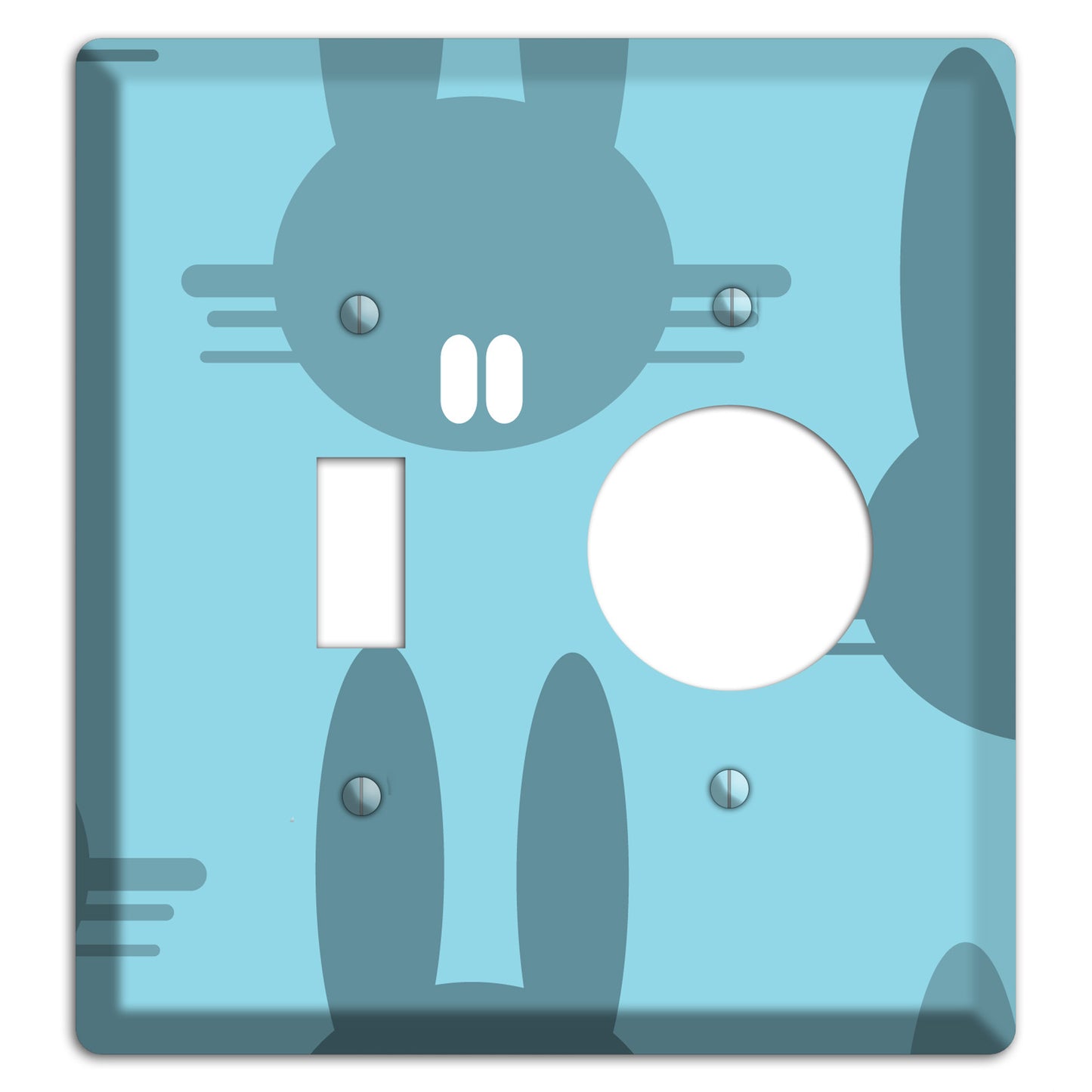 Blue Bunny Toggle / Receptacle Wallplate