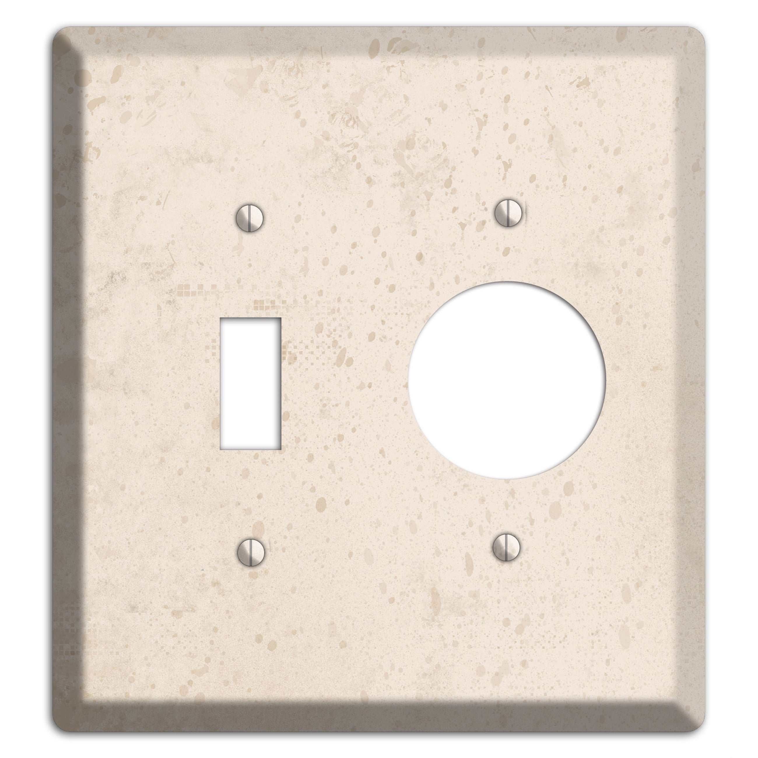 Bone Neutral Texture Toggle / Receptacle Wallplate