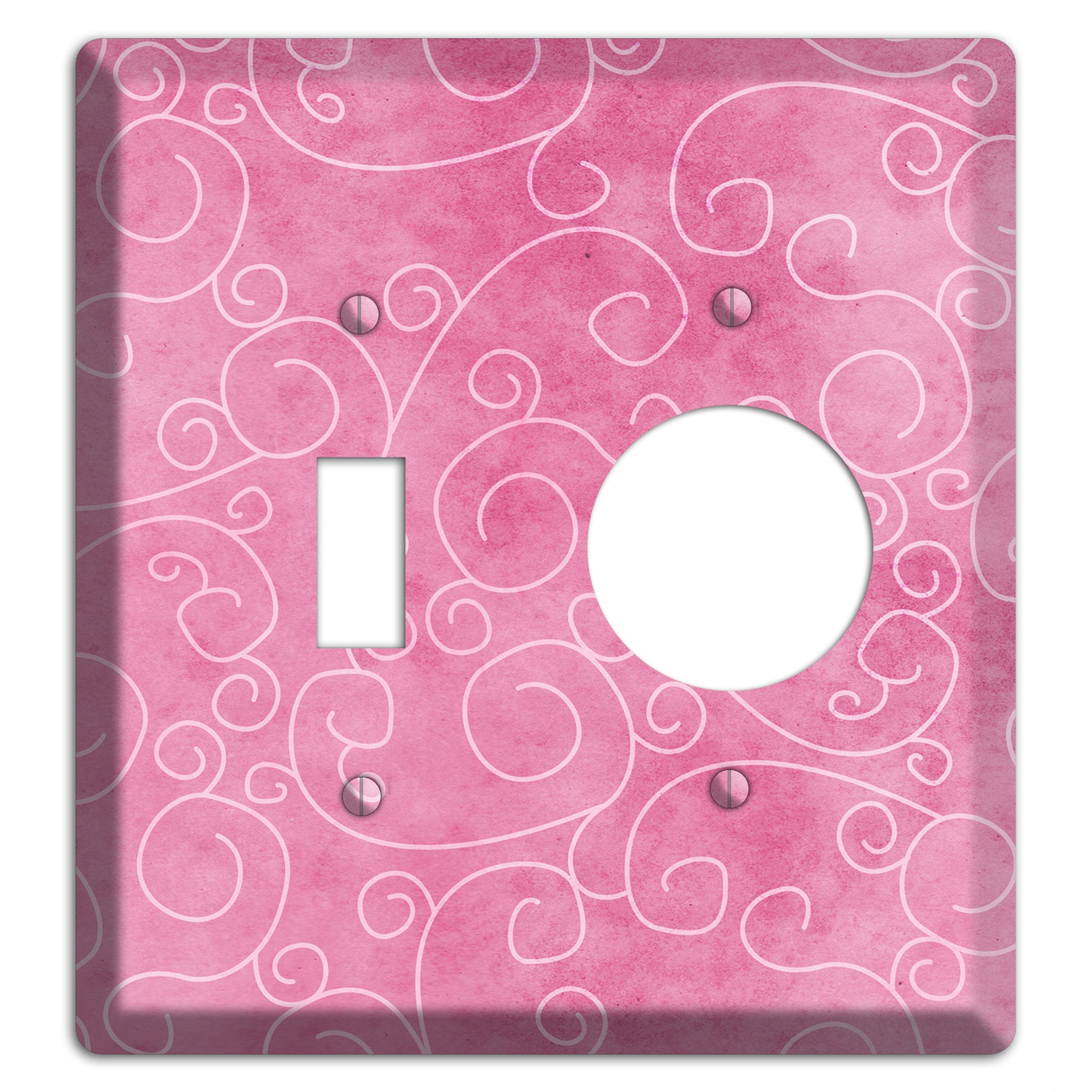 Kobi Pink Texture Toggle / Receptacle Wallplate
