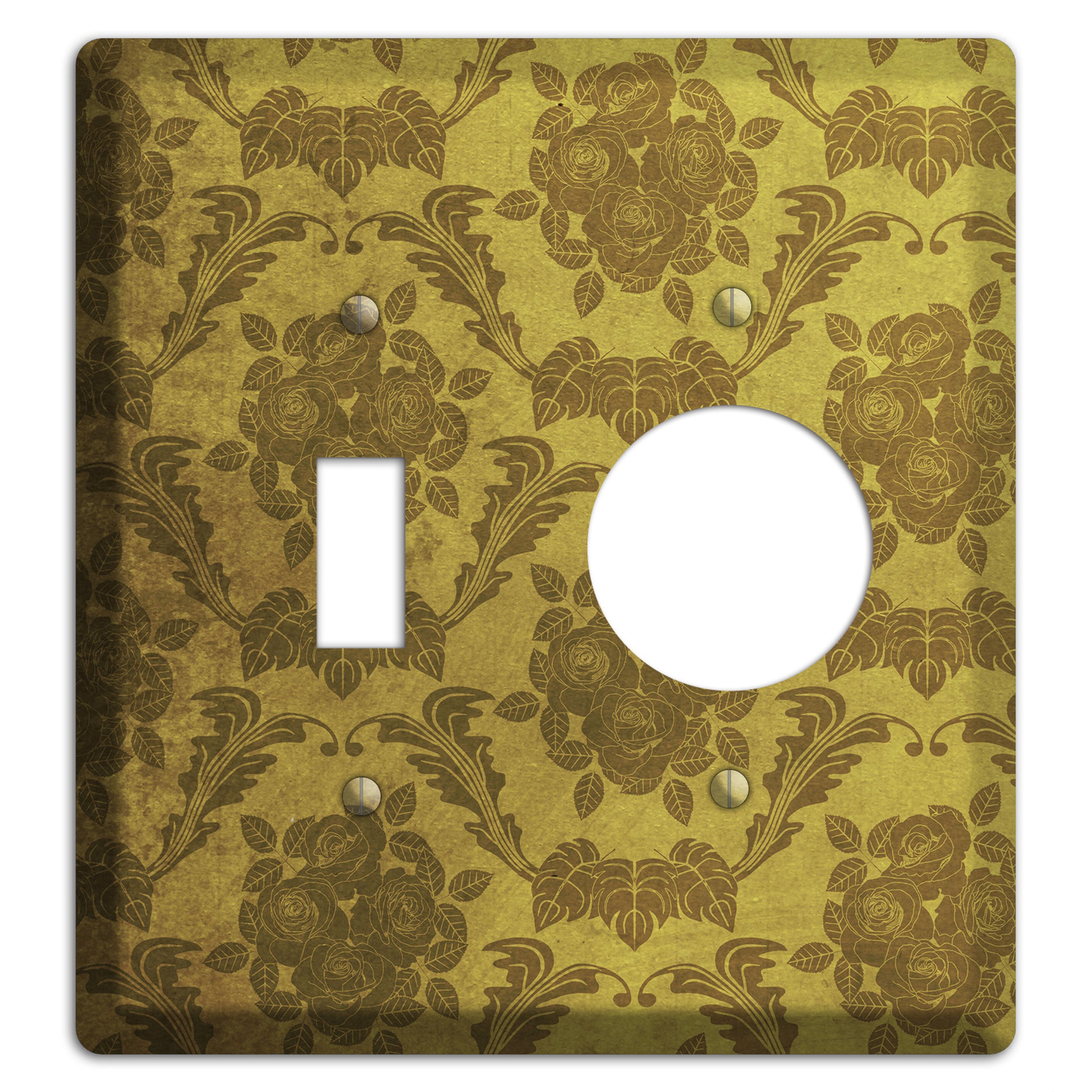 Pesto Vintage Rose Damask Toggle / Receptacle Wallplate