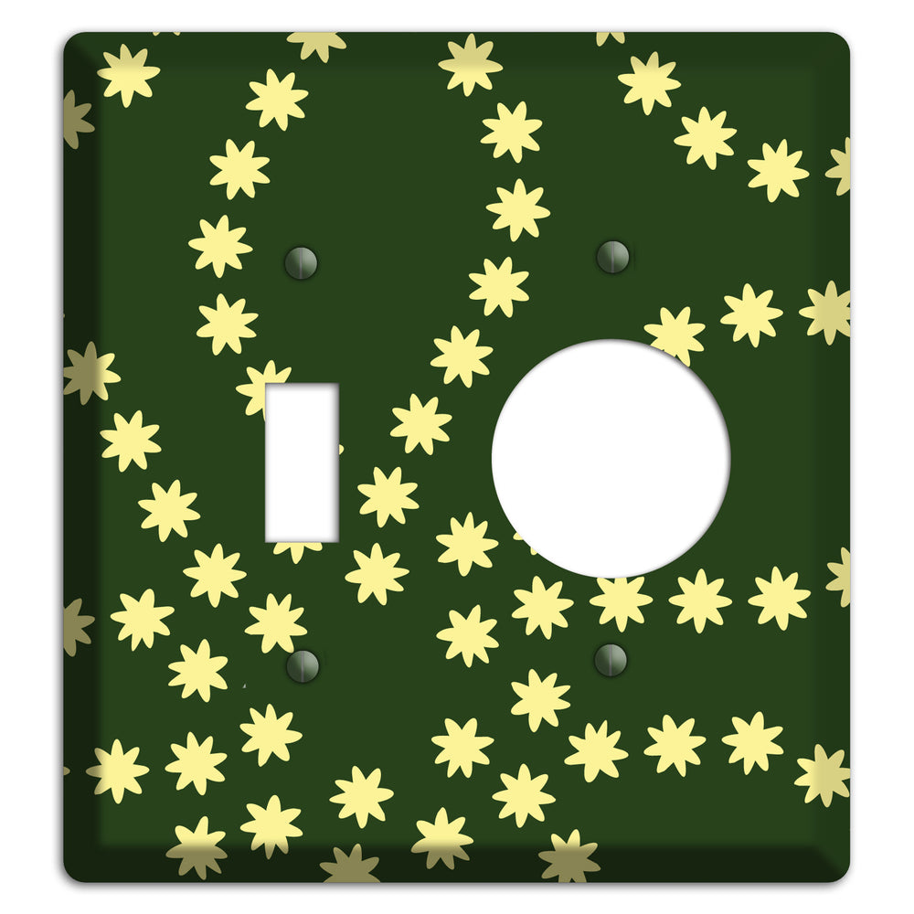 Green with Yellow Constellation Toggle / Receptacle Wallplate