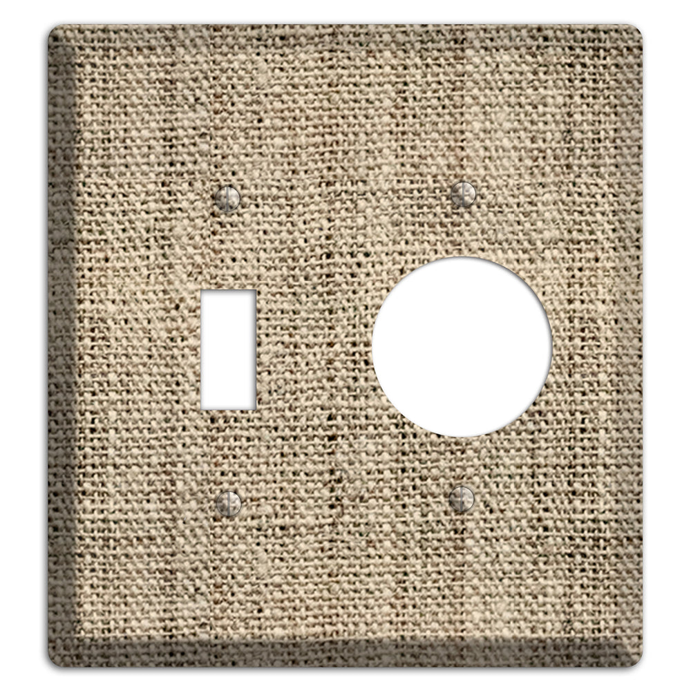 Hillary Burlap Toggle / Receptacle Wallplate