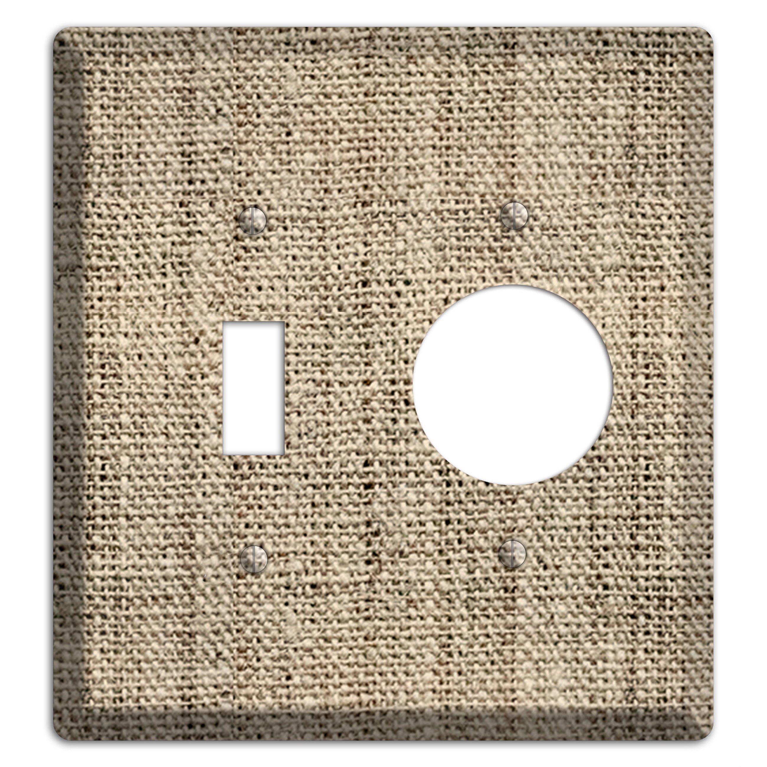 Hillary Burlap Toggle / Receptacle Wallplate