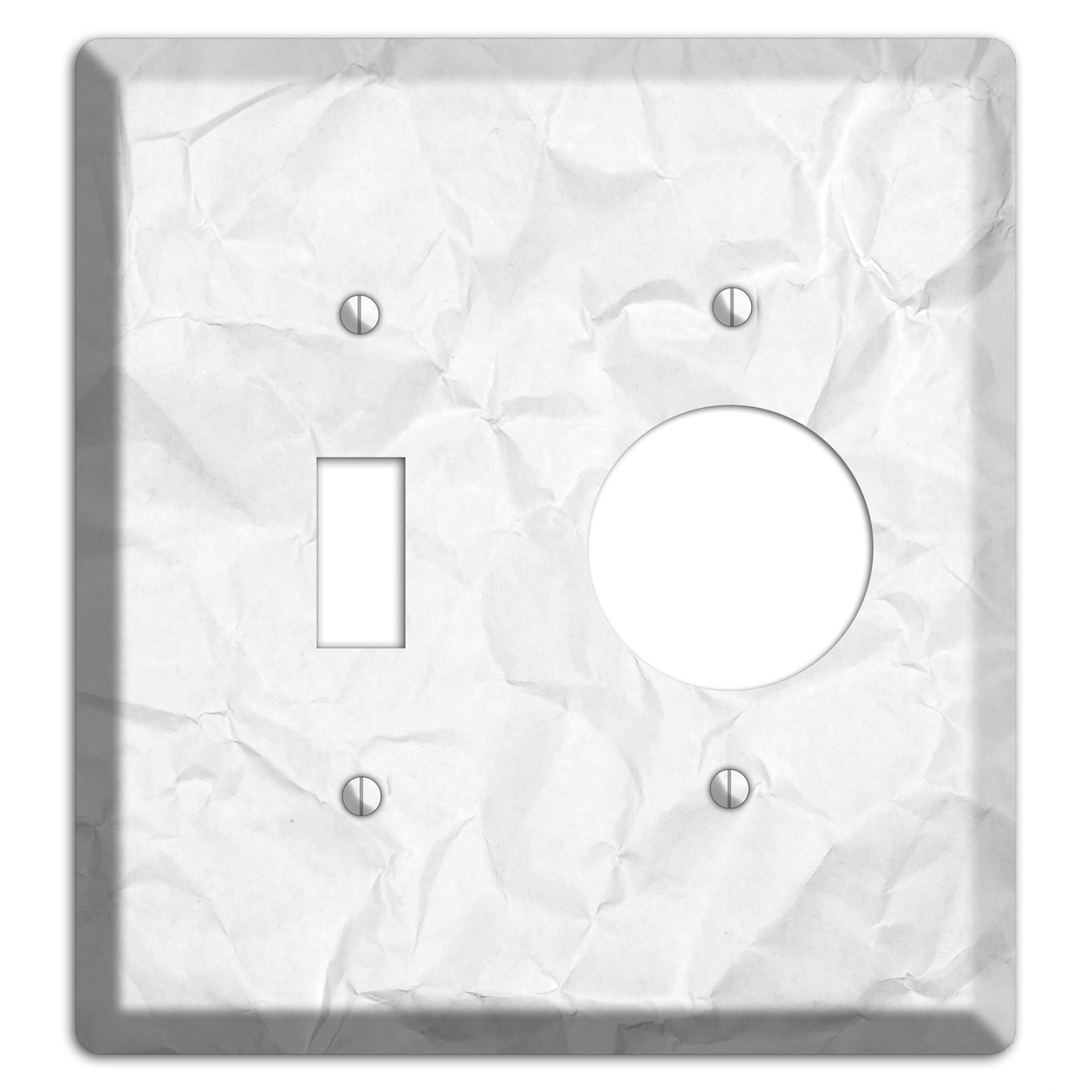 Concrete Crinkled Paper Toggle / Receptacle Wallplate