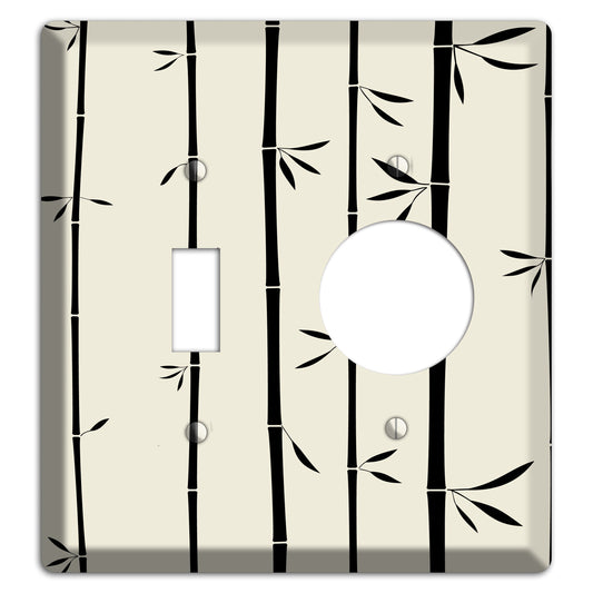 Beige Bamboo Toggle / Receptacle Wallplate