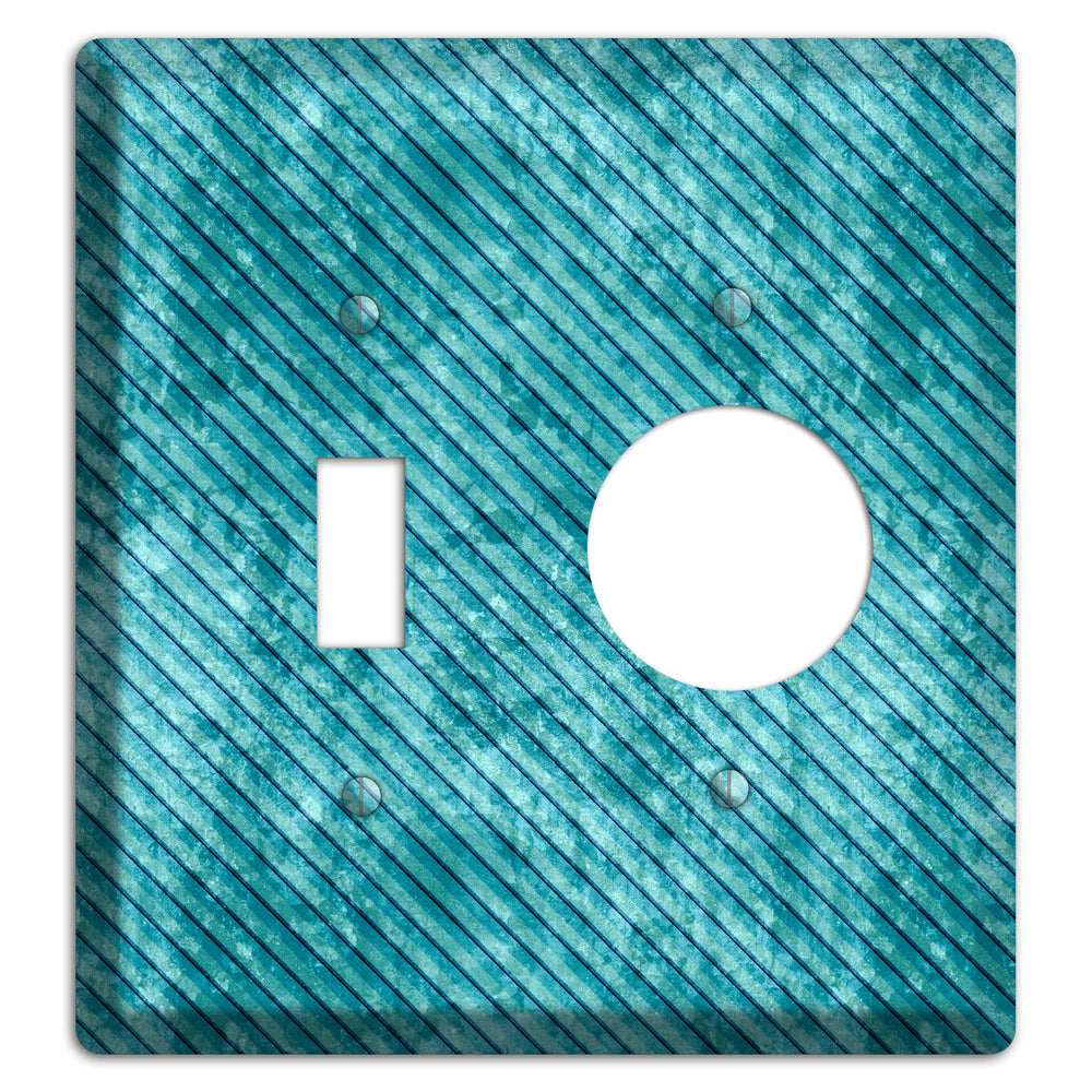 Turquoise Denim Toggle / Receptacle Wallplate