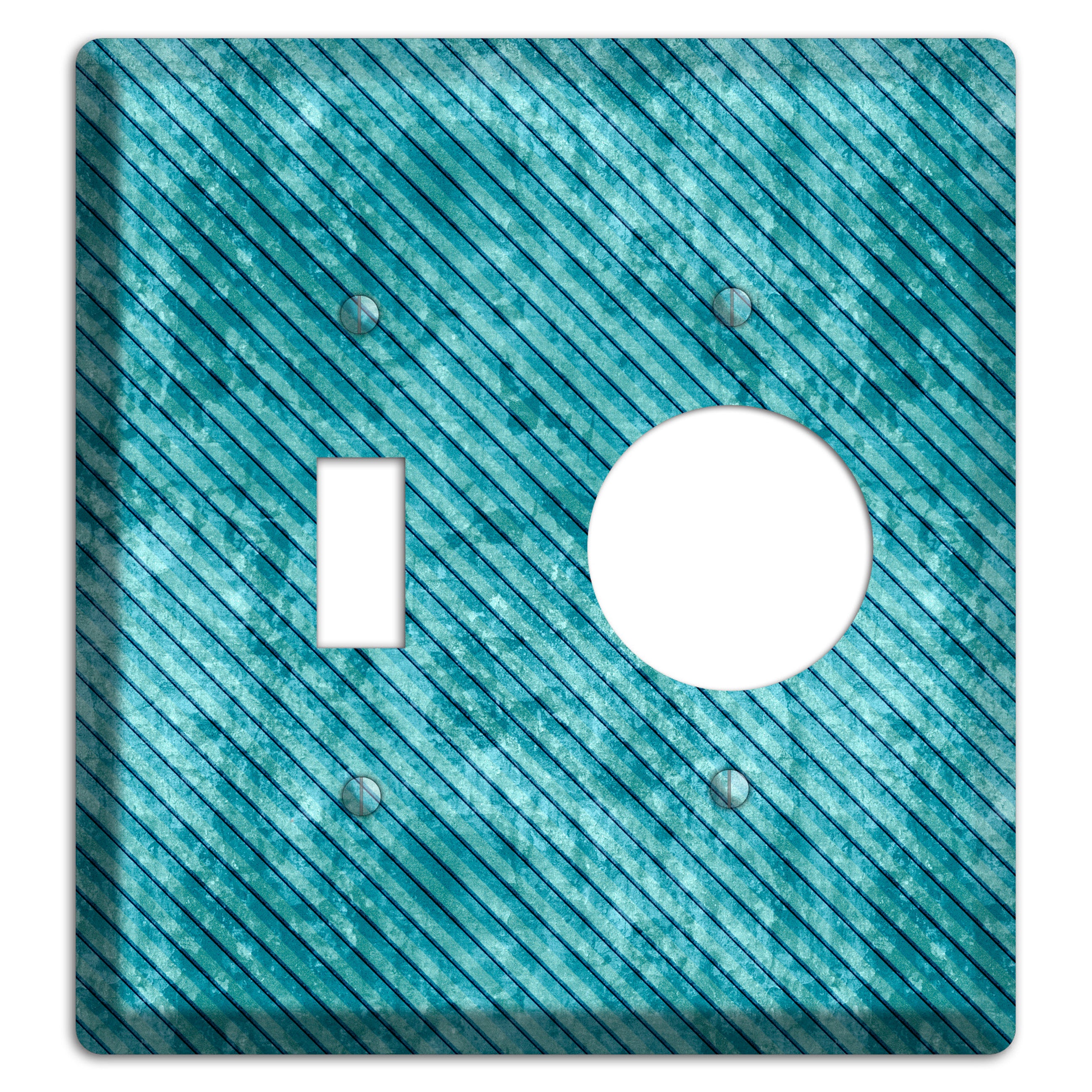 Turquoise Denim Toggle / Receptacle Wallplate