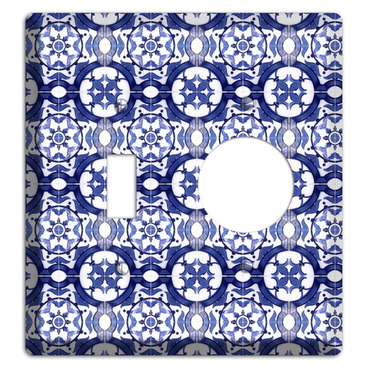 Tavira Tiles 10 Toggle / Receptacle Wallplate