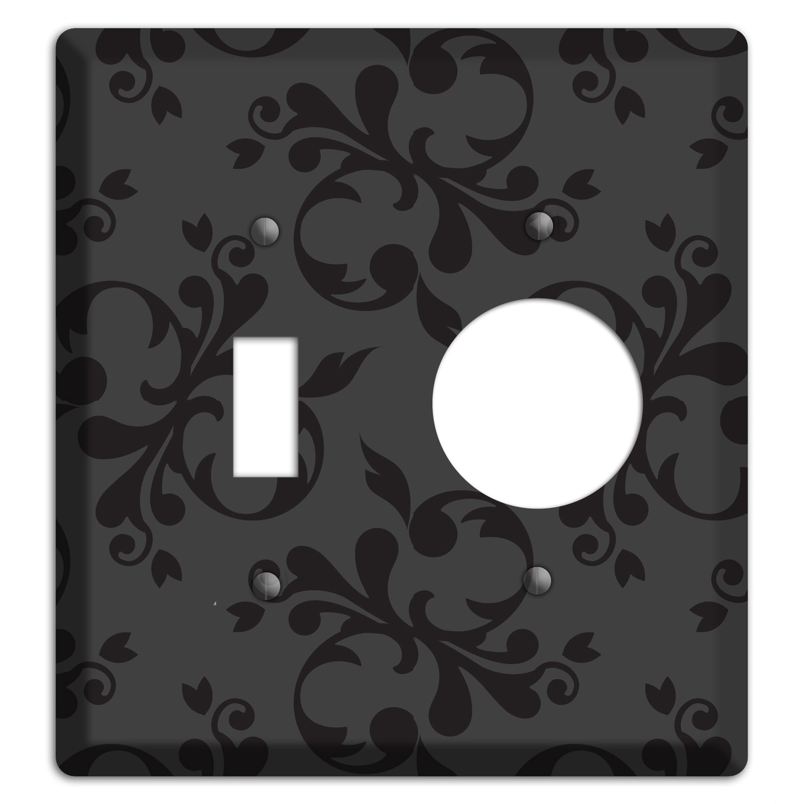 Grey Victorian Toile Toggle / Receptacle Wallplate