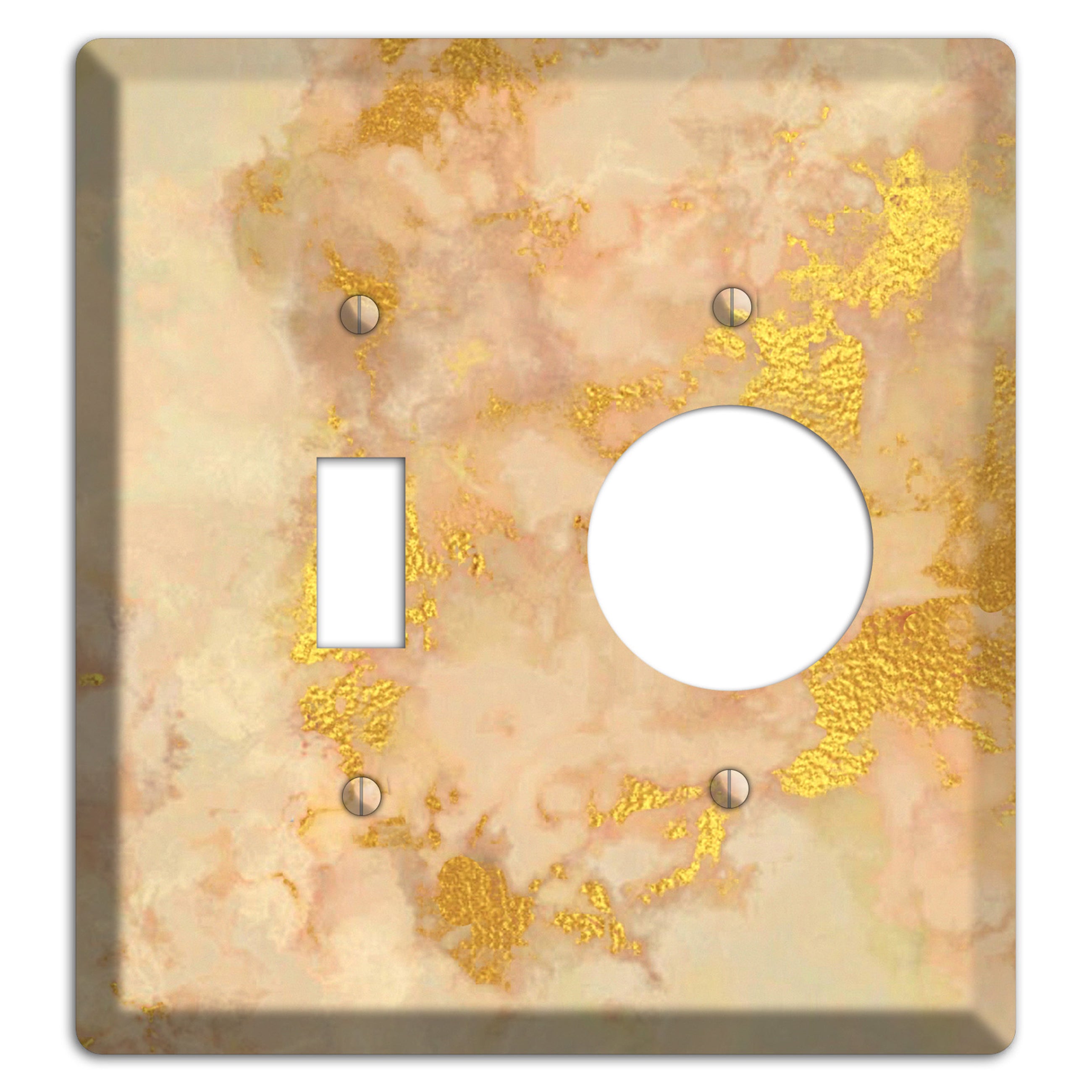 Old Gold Marble Toggle / Receptacle Wallplate