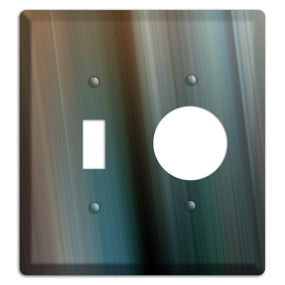 Brown and Blue Ray of Light Toggle / Receptacle Wallplate